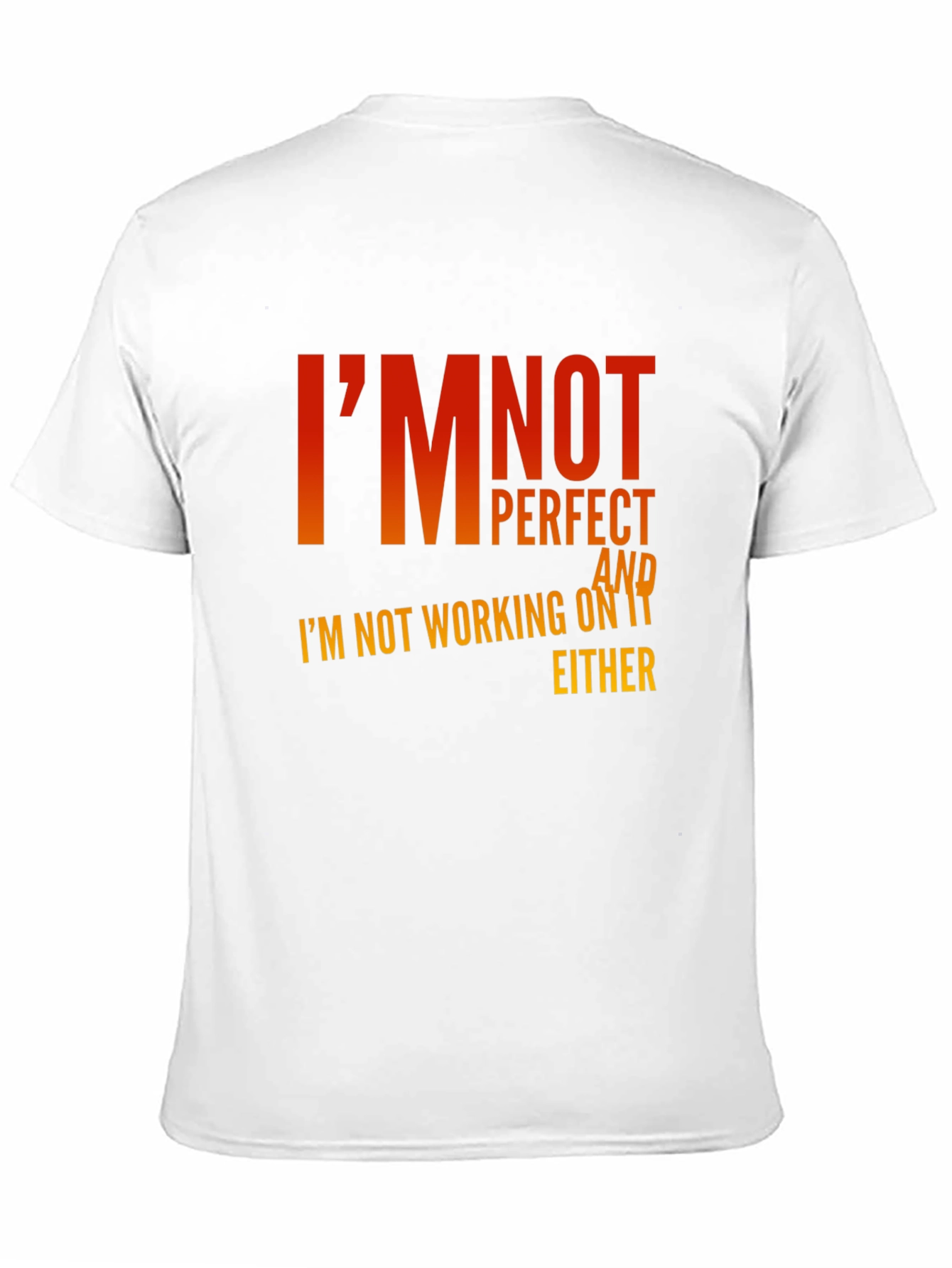 Black Funny Slogan Graphic T-Shirt - I'm Not Perfect view 11