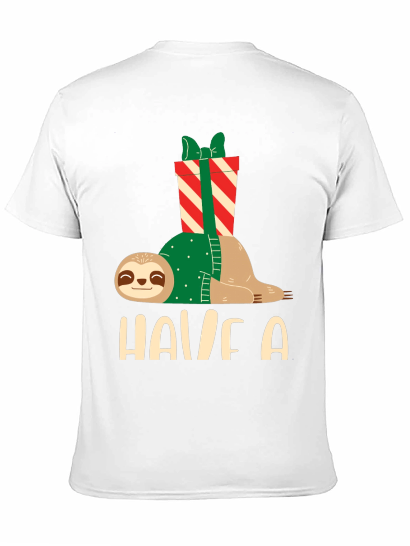 Black Holiday Sloth T-Shirt - Festive Relaxed Fit view 11