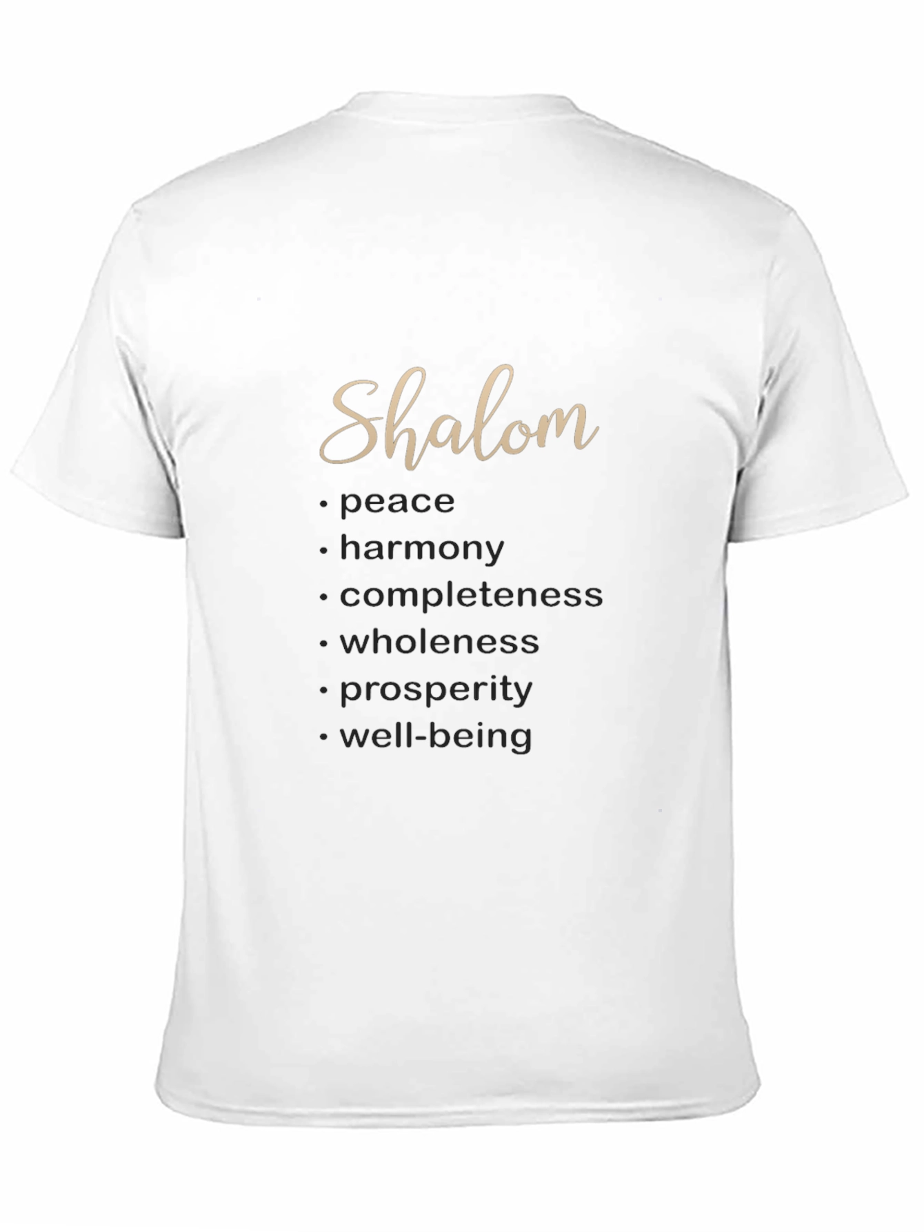 Black Shalom Meaningful Word Art T-Shirt view 11