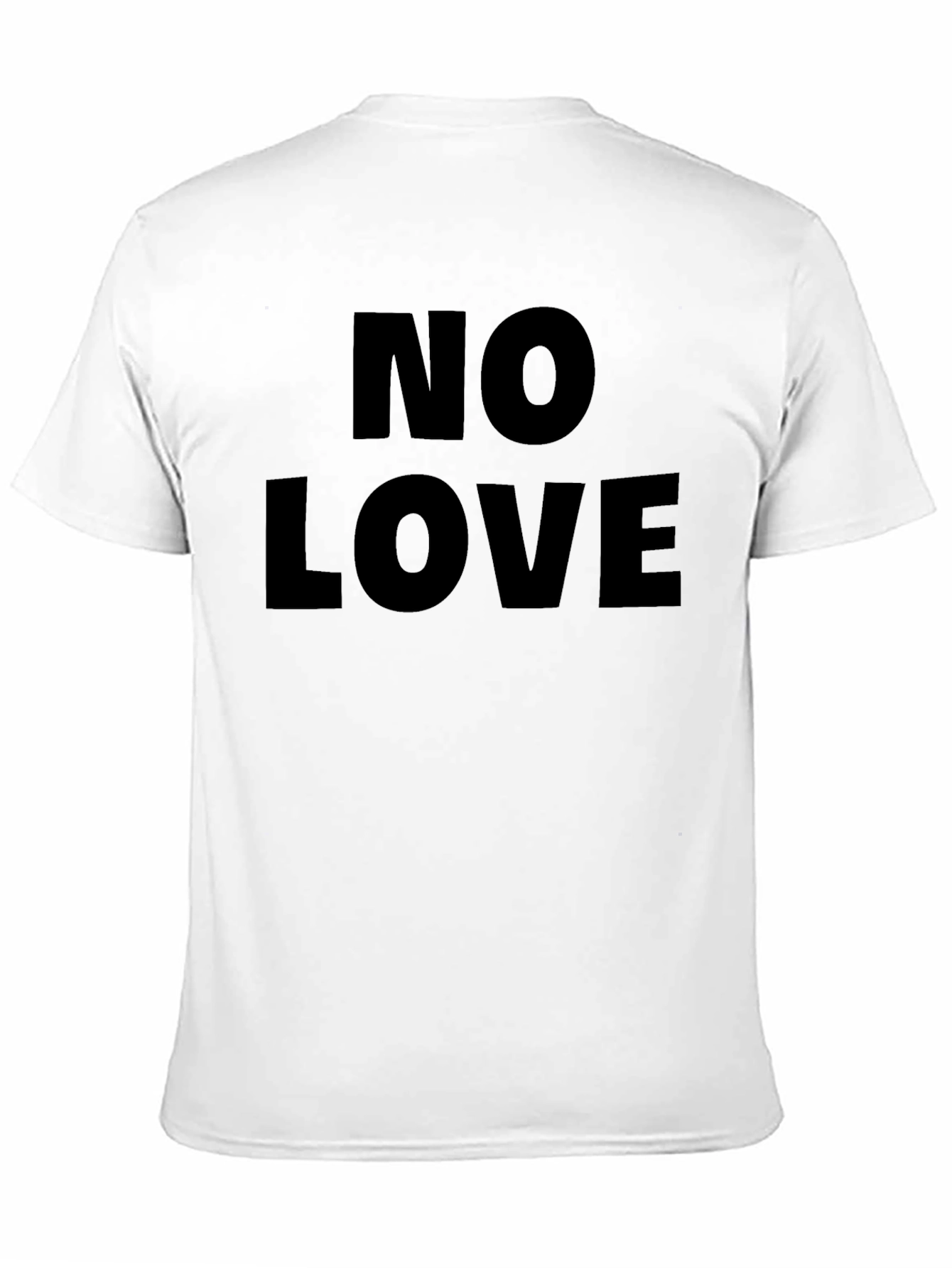 Black No Love Black Graphic T-Shirt view 11