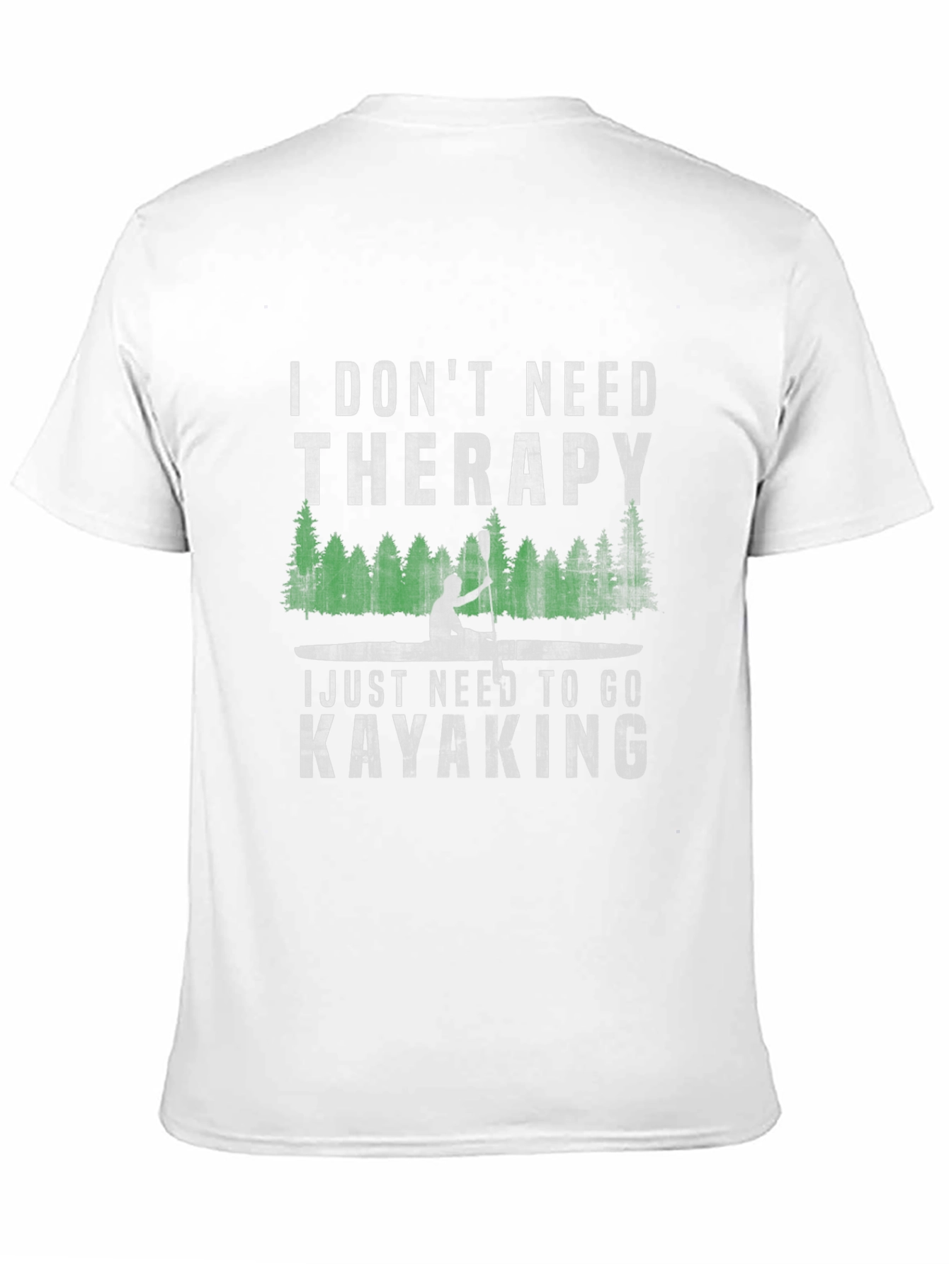 Black I Don't Need Therapy Kayaking T-Shirt view 11