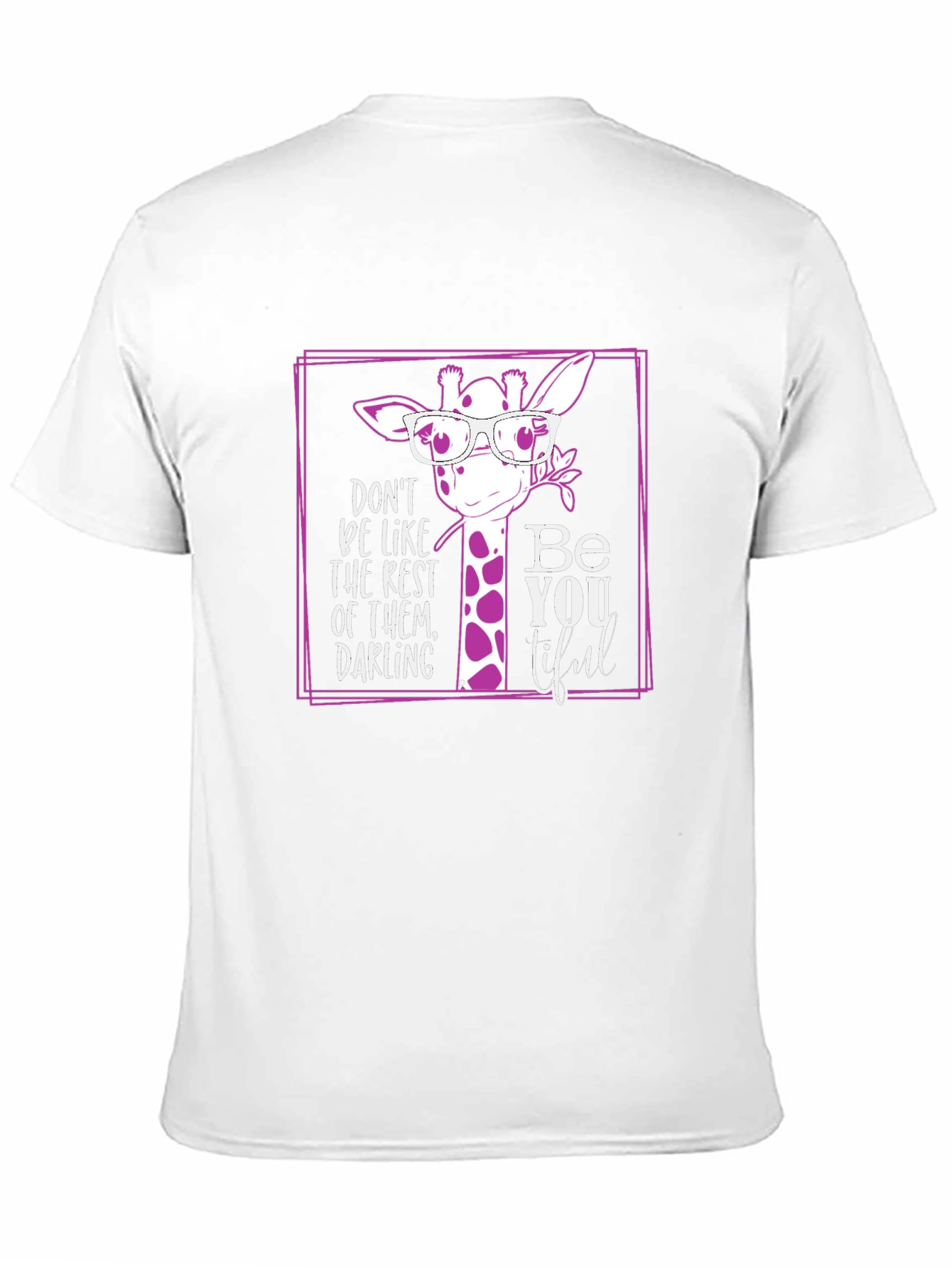 Black Be You Tiful Giraffe T-Shirt view 11