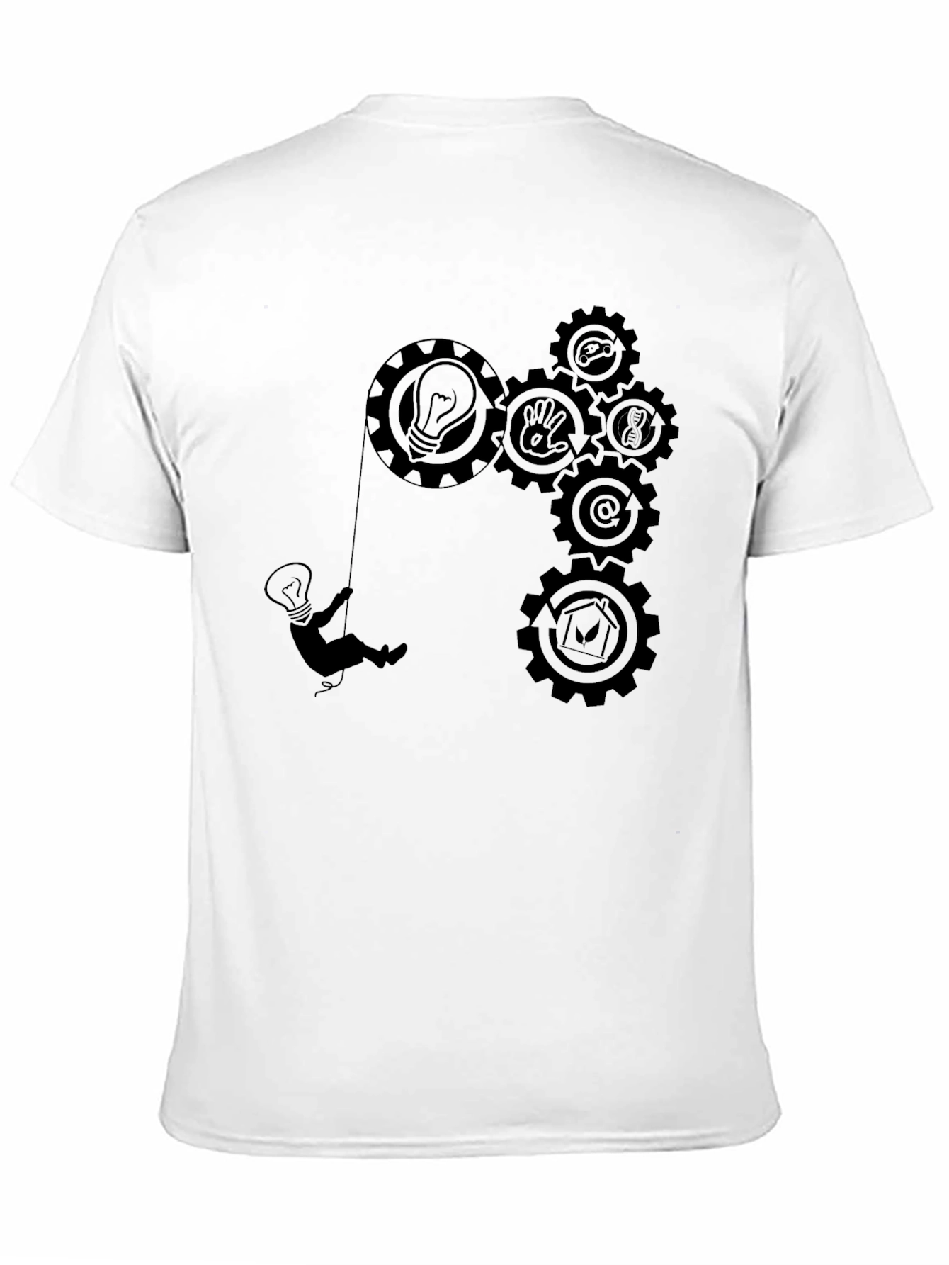 Black Creative Gears T-Shirt - Mens Black Graphic Tee view 11