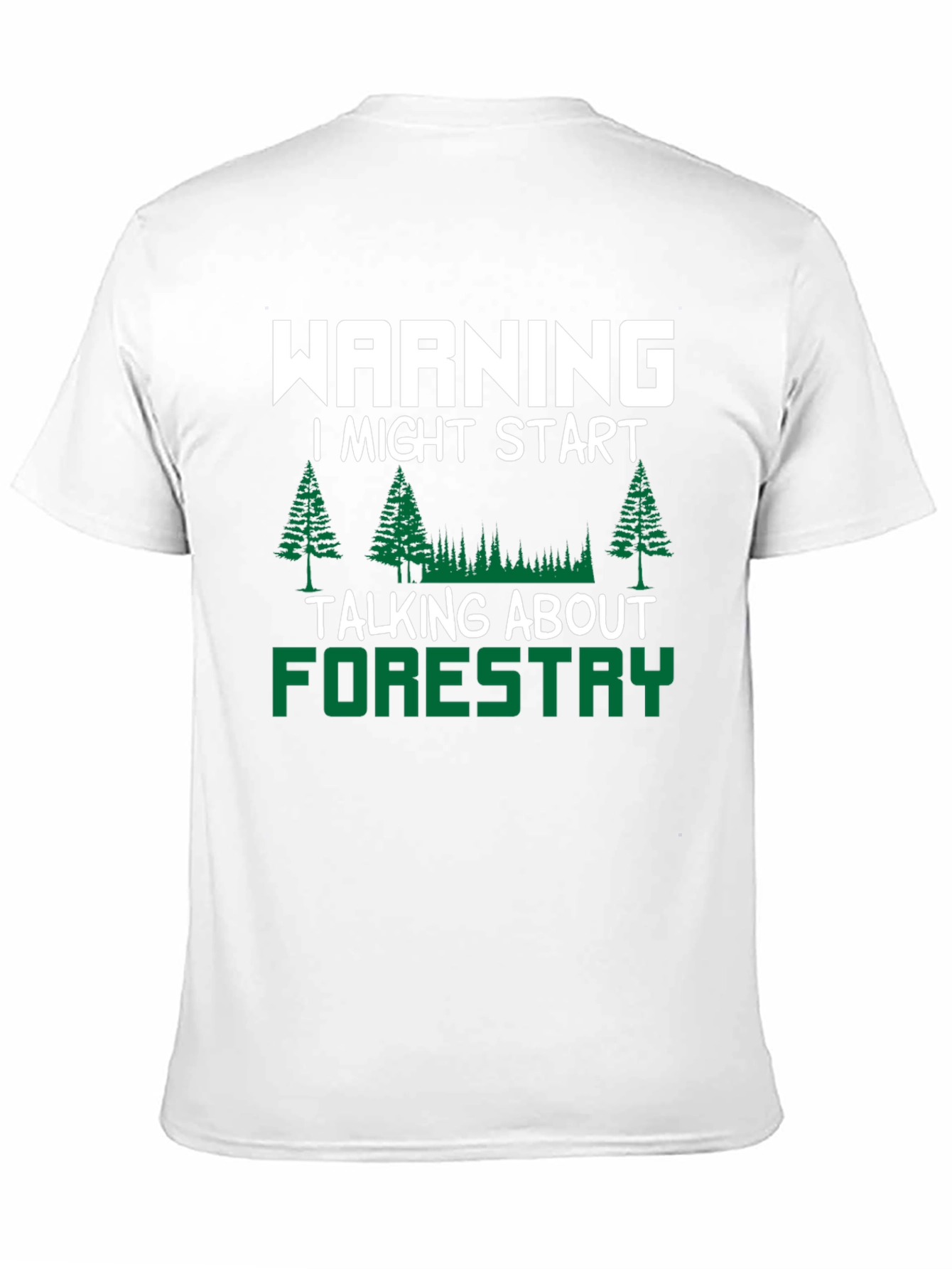 Black Warning Forestry T-Shirt view 11