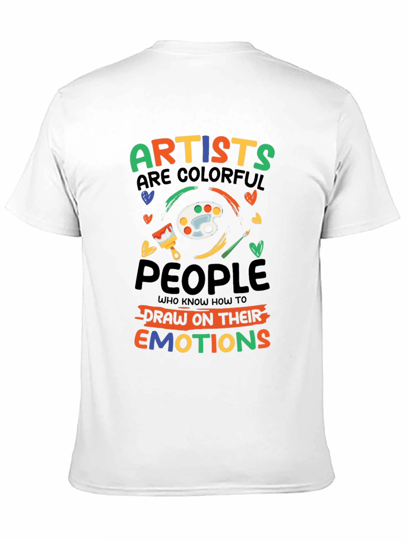 Black Colorful Artist T-Shirt: Draw Your Emotions view 11