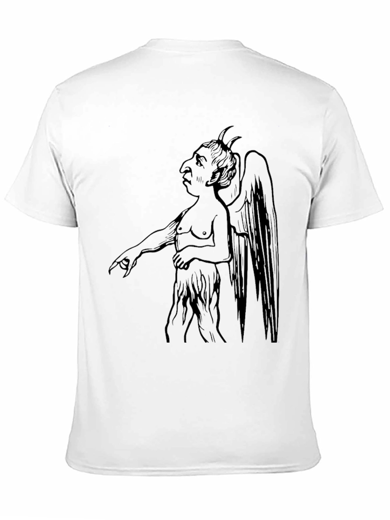 Black Devil Graphic T-Shirt - Black, Unique Design view 11