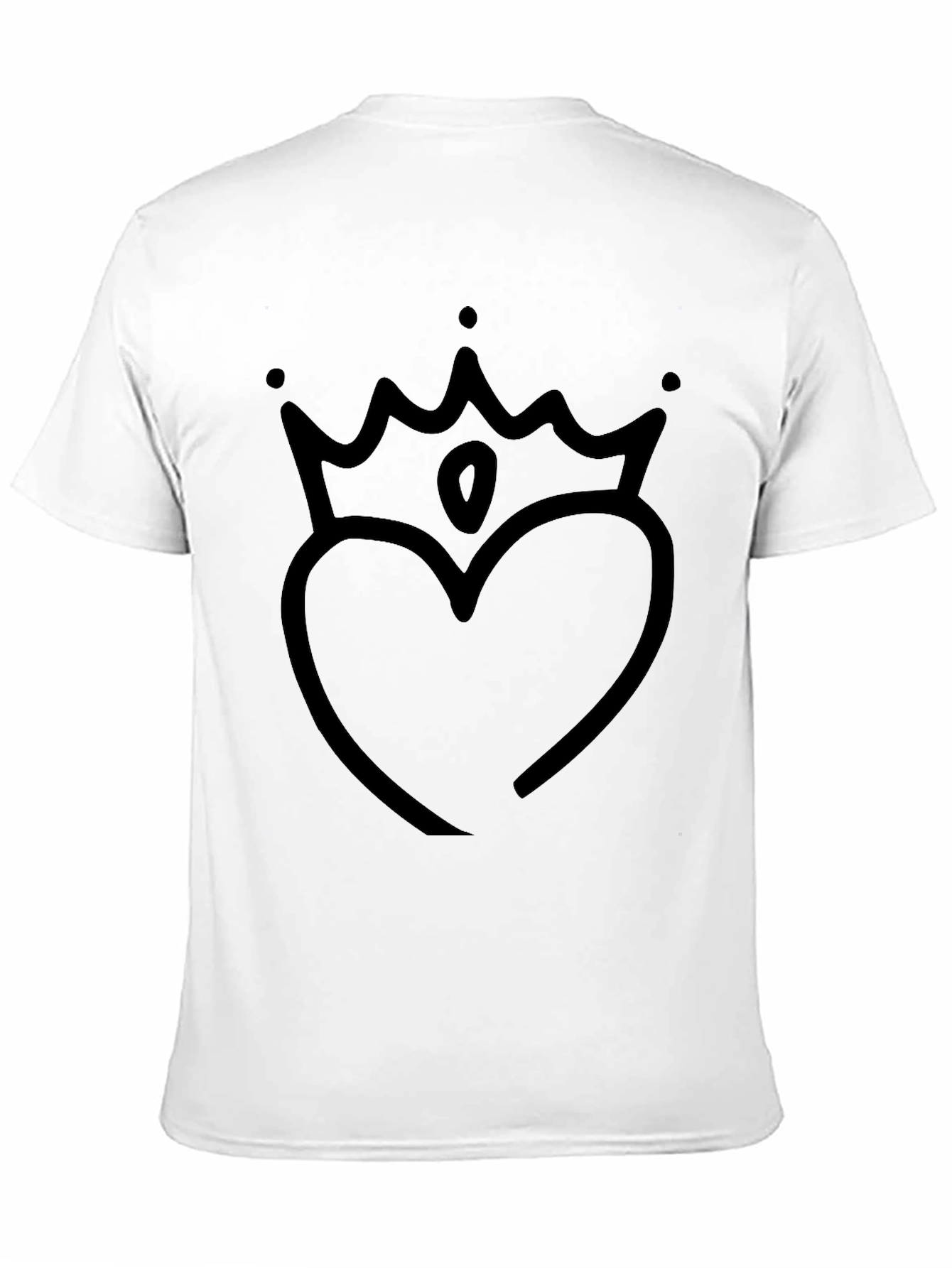Black Heart Crown Graphic Tee - Stylish Unisex T-Shirt view 11