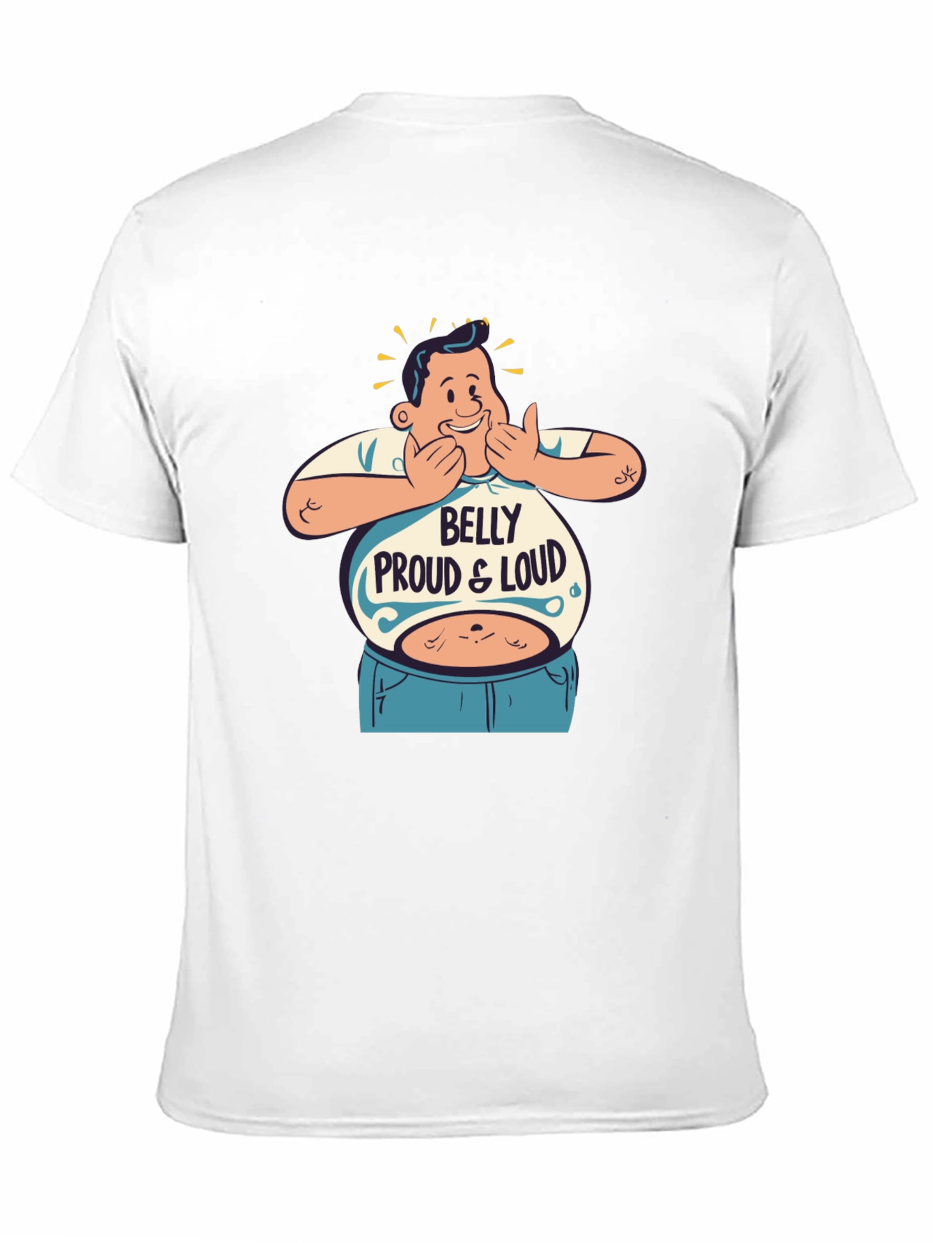 Black Belly Proud & Loud T-Shirt - Funny Graphic Tee view 11