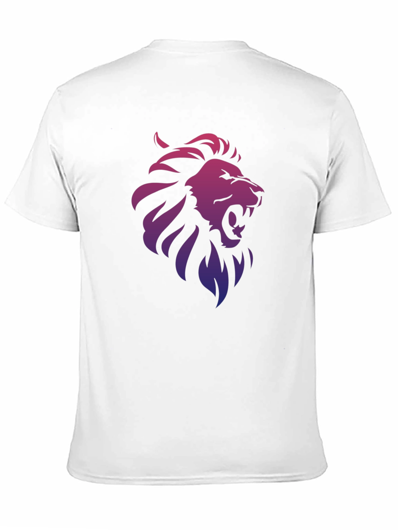Black Lion Gradient Graphic Print Black T-Shirt view 11