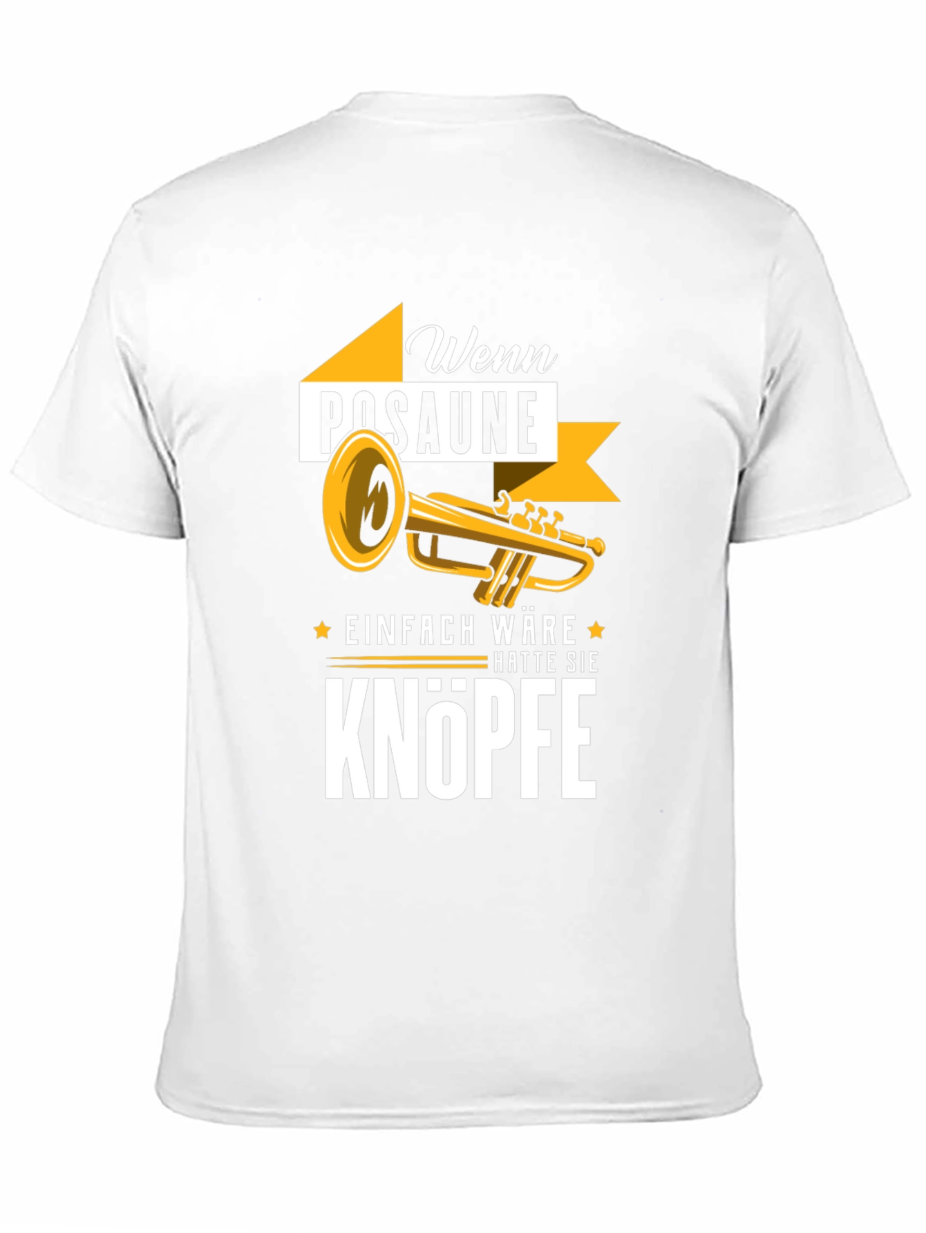 Black Funny Trombone T-Shirt - 'Wenn Posaune Einfach Wäre' German Slogan view 11