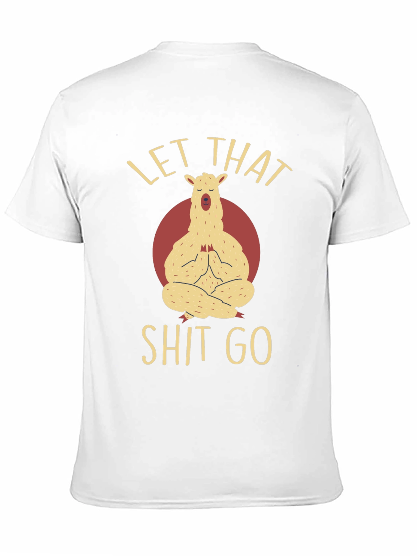 Black Llama Yoga T-Shirt - Let That Go Funny Graphic Tee view 11