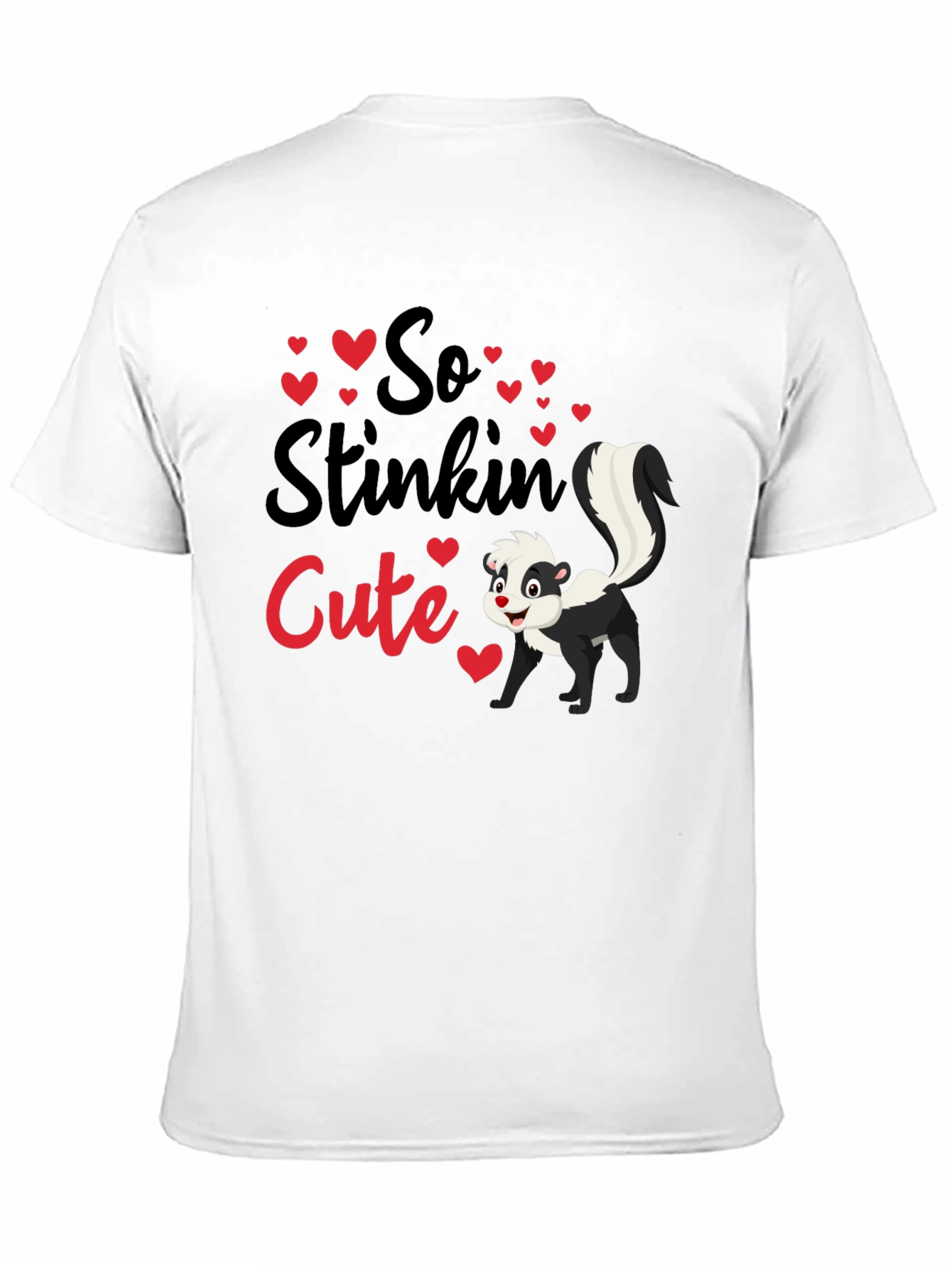 Black So Stinkin' Cute Skunk T-Shirt view 11