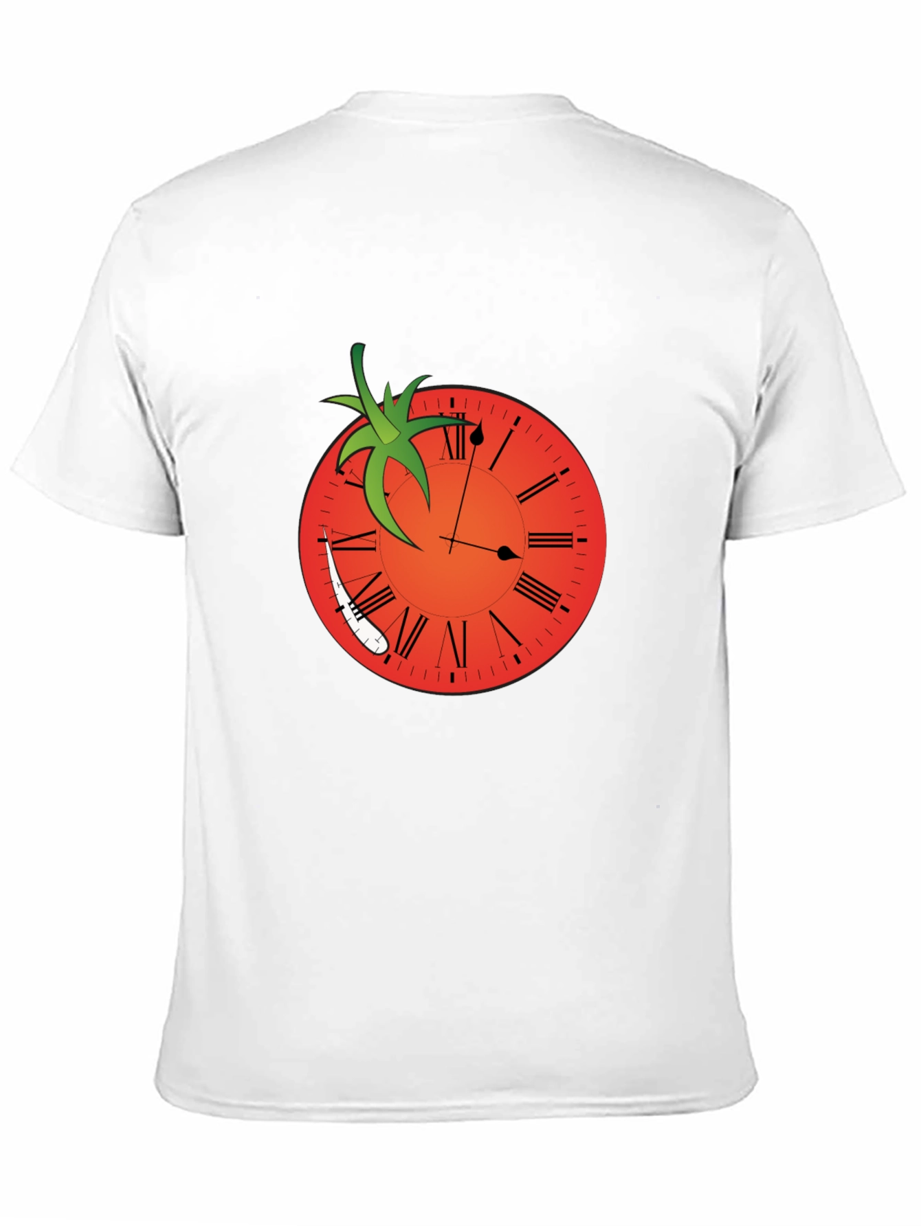Black Tomato Clock Graphic Tee - Unique Design view 11