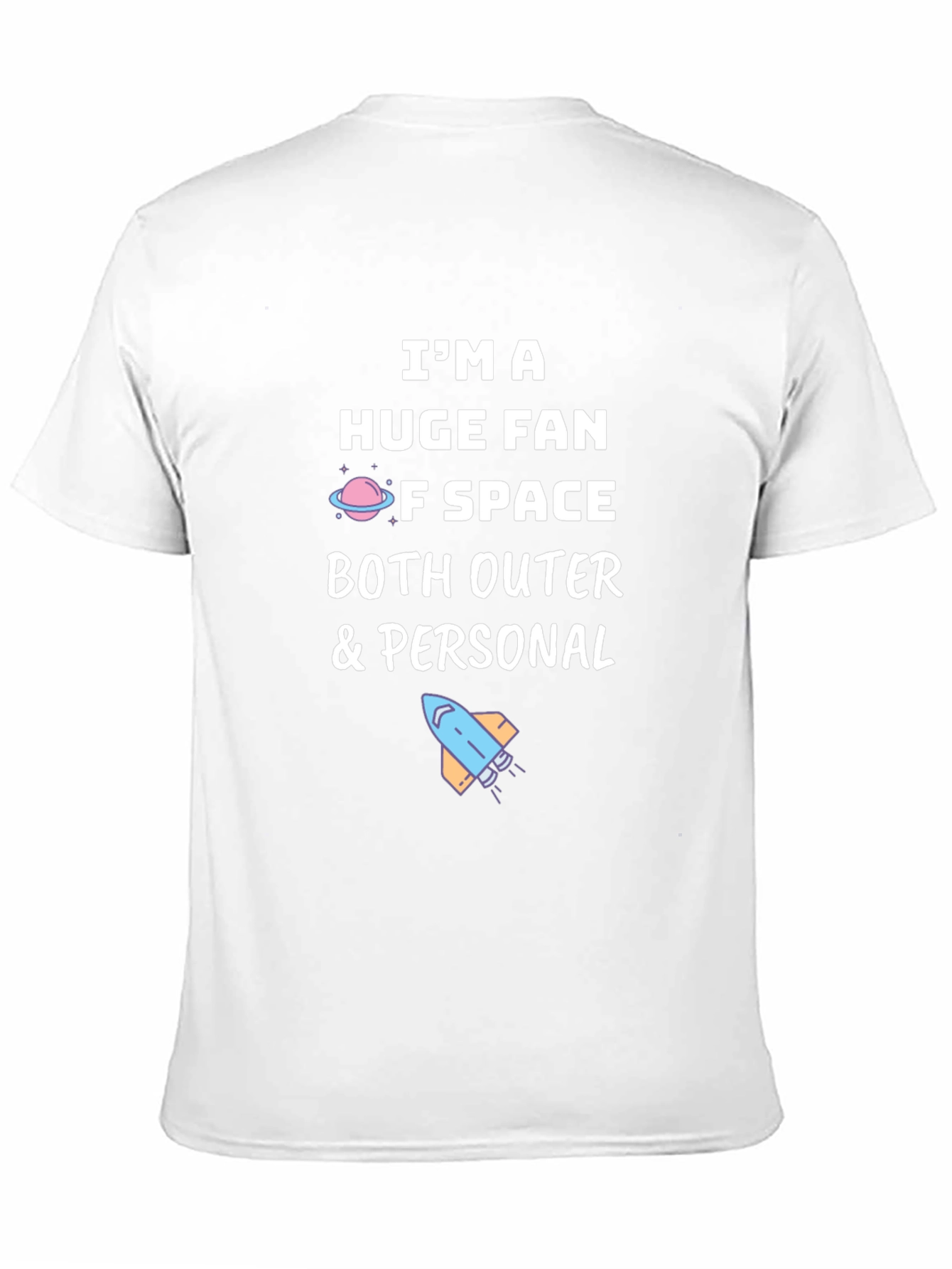 Black I'm a Huge Fan of Space Graphic T-Shirt view 11