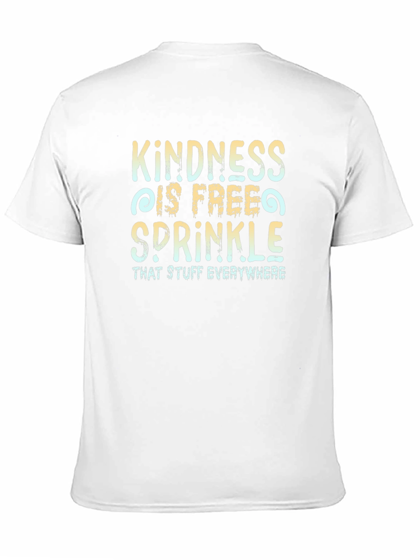 Black Kindness is Free T-Shirt, Unisex Crew Neck Tee view 11