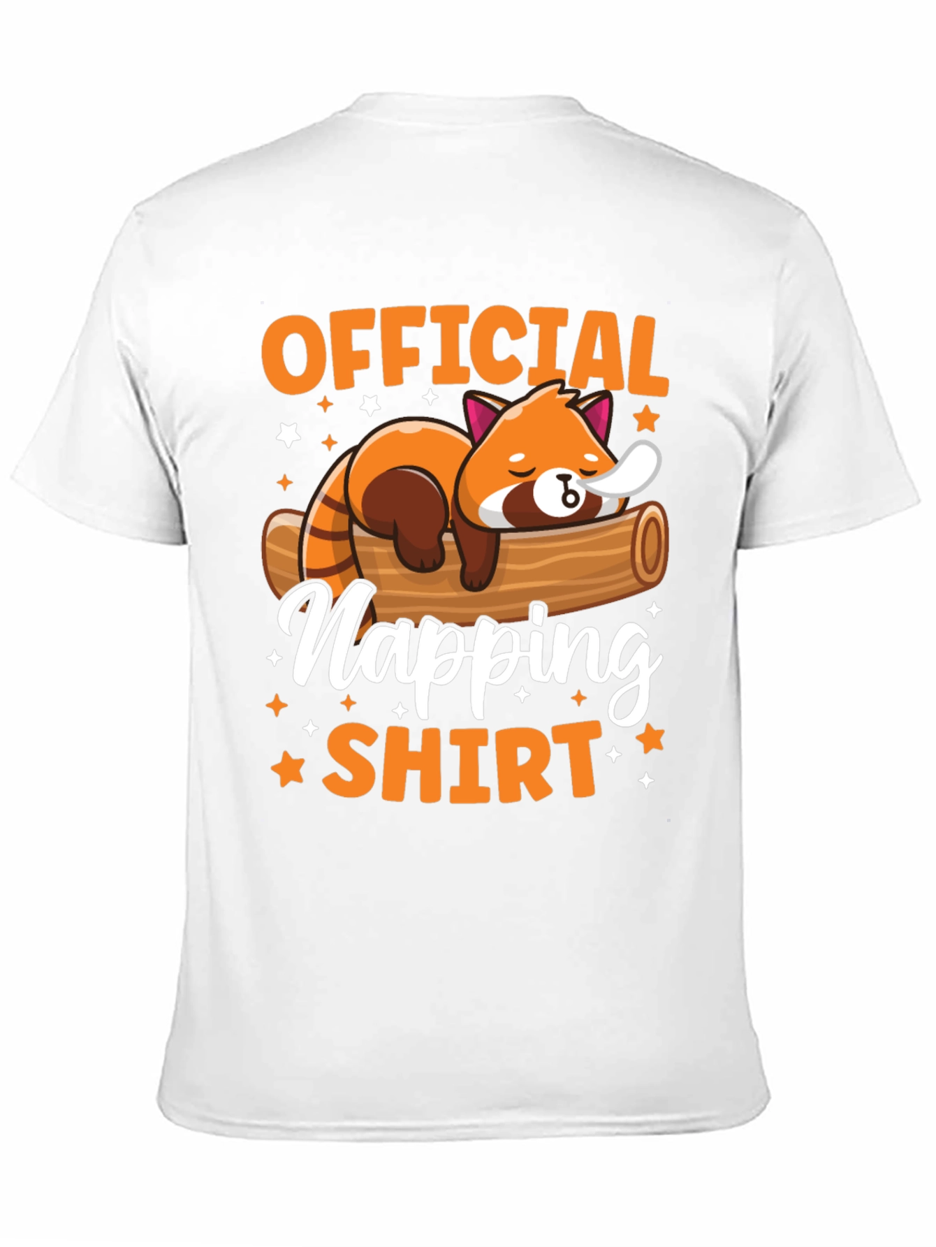 Black Official Napping Shirt - Red Panda Design view 11