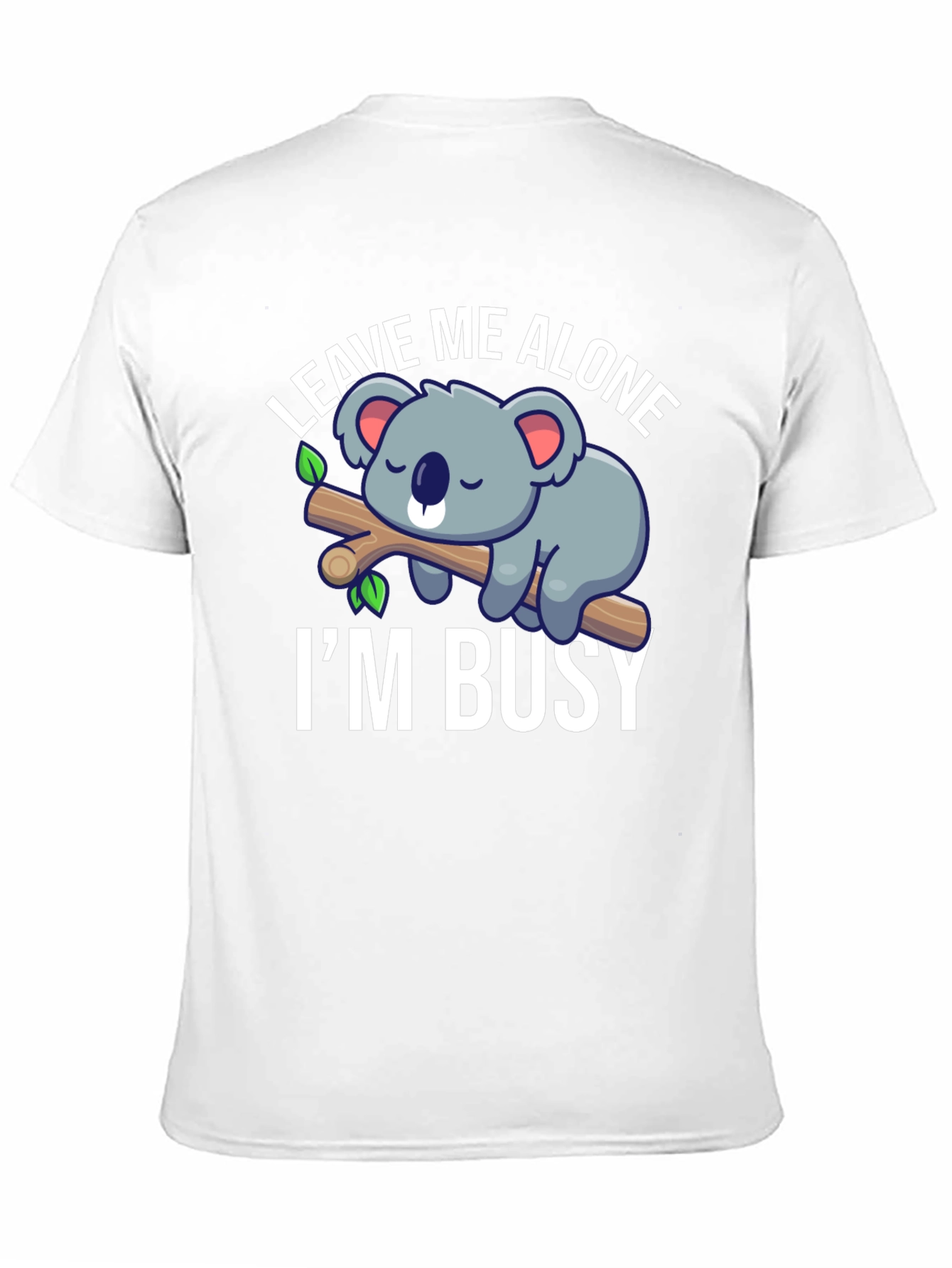 Black Leave Me Alone I'm Busy Koala Graphic T-Shirt view 11