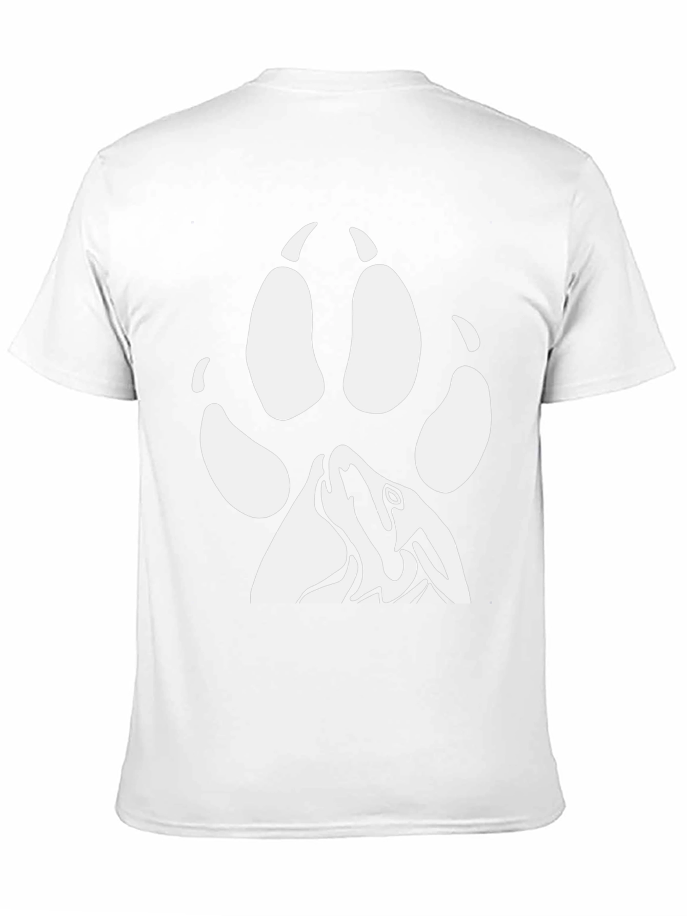 Black Black Wolf Paw Print Graphic Tee view 11