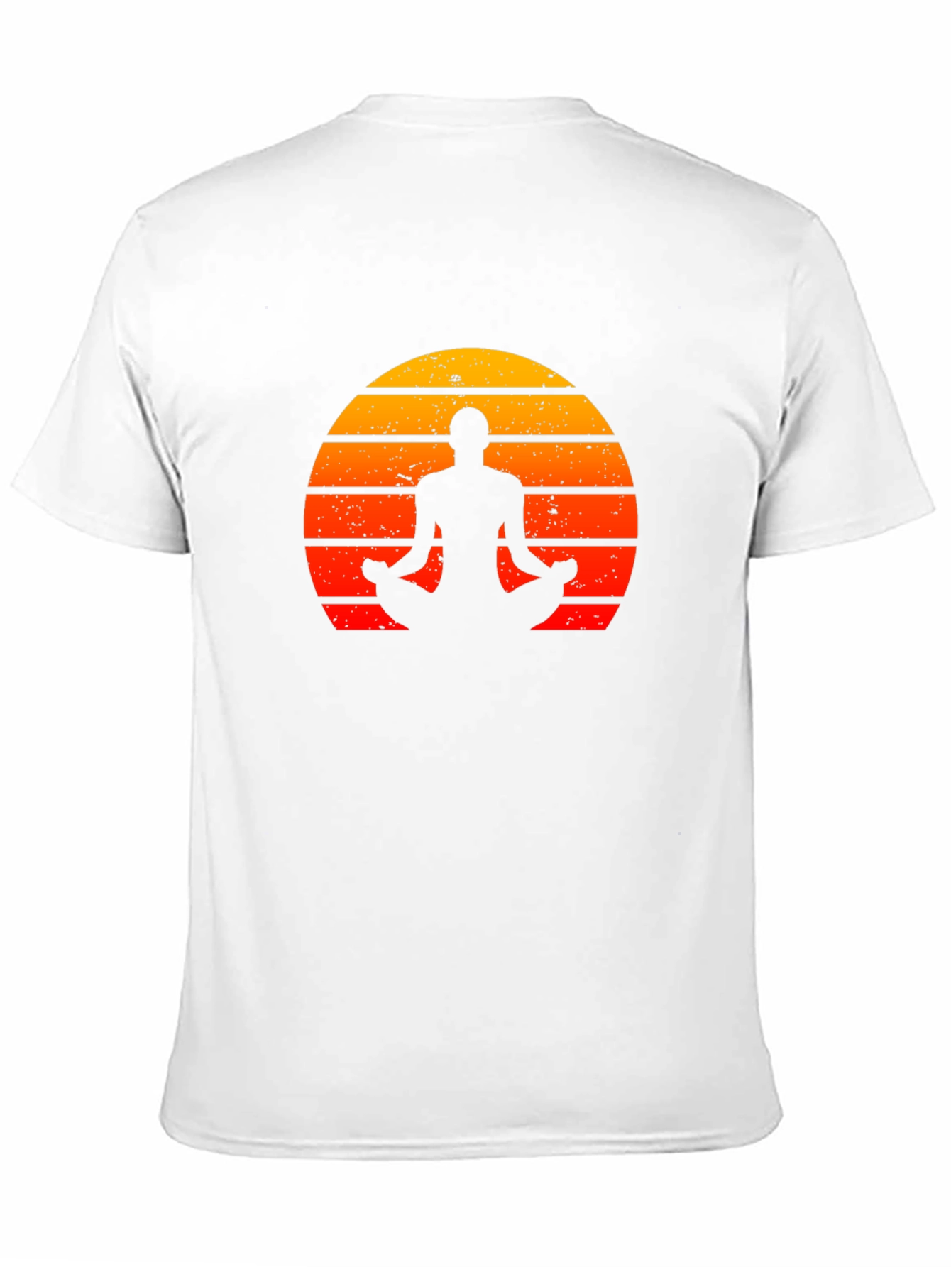 Black Yoga Silhouette Sunset Graphic T-Shirt view 11