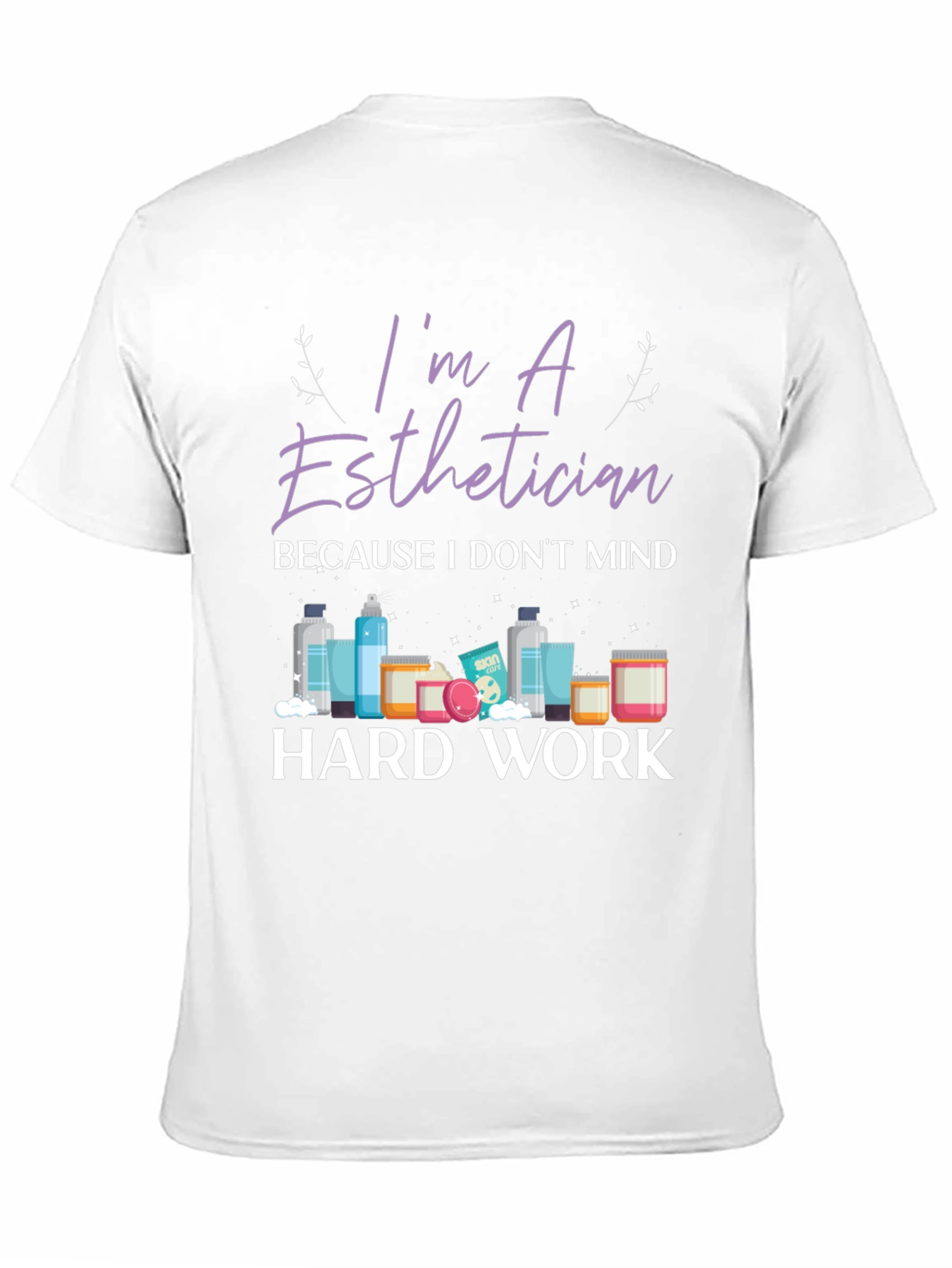 Black Esthetician Hard Work Graphic T-Shirt view 11