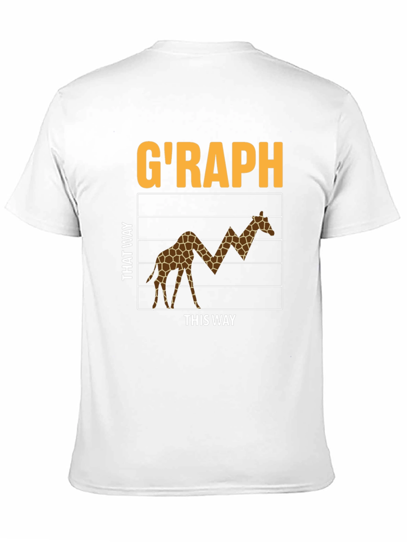 Black G'RAPH Giraffe Stock Market T-Shirt view 11