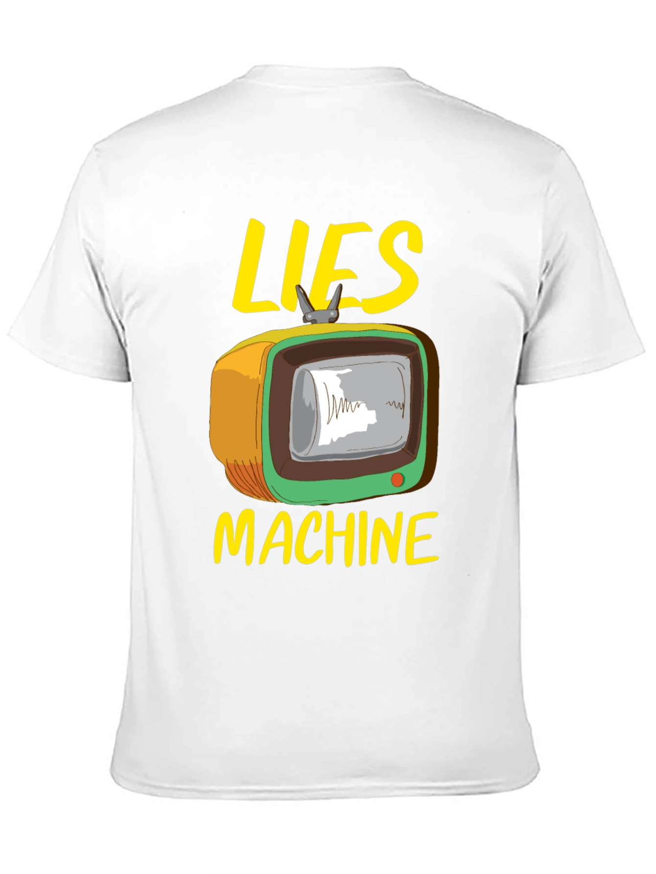 Black Lies Machine Graphic Tee - Retro TV Humor view 11
