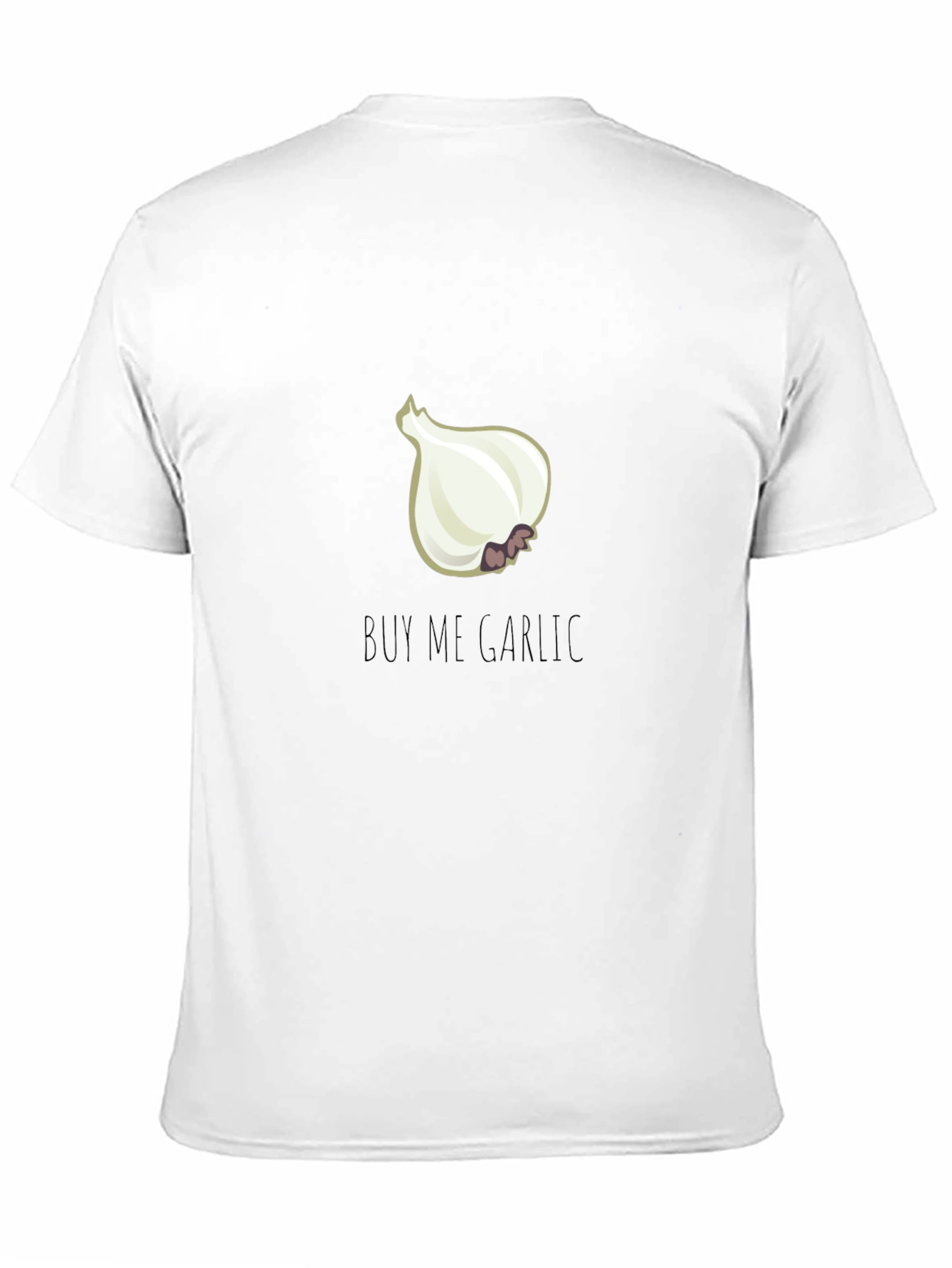 Black Buy Me Garlic T-Shirt - Novelty Foodie Tee view 11