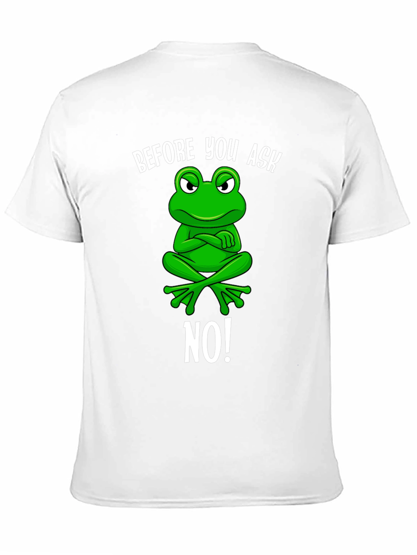 Black Funny Frog T-Shirt - Before You Ask, No! view 11