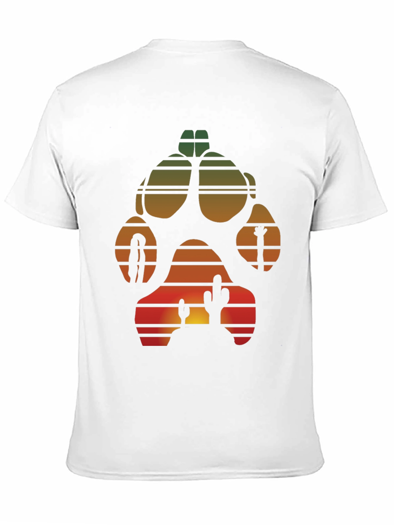 Black Desert Paw Print Graphic Tee - Stylish Unisex T-Shirt view 11