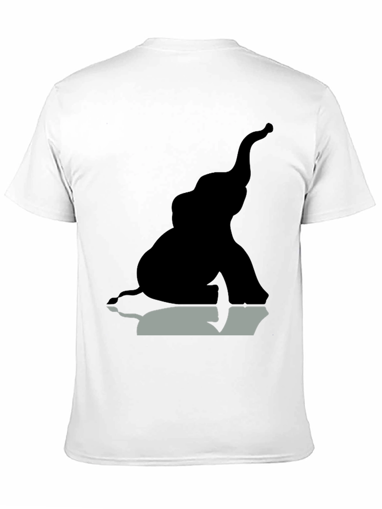 Black Elephant Silhouette Graphic Tee - Black view 11