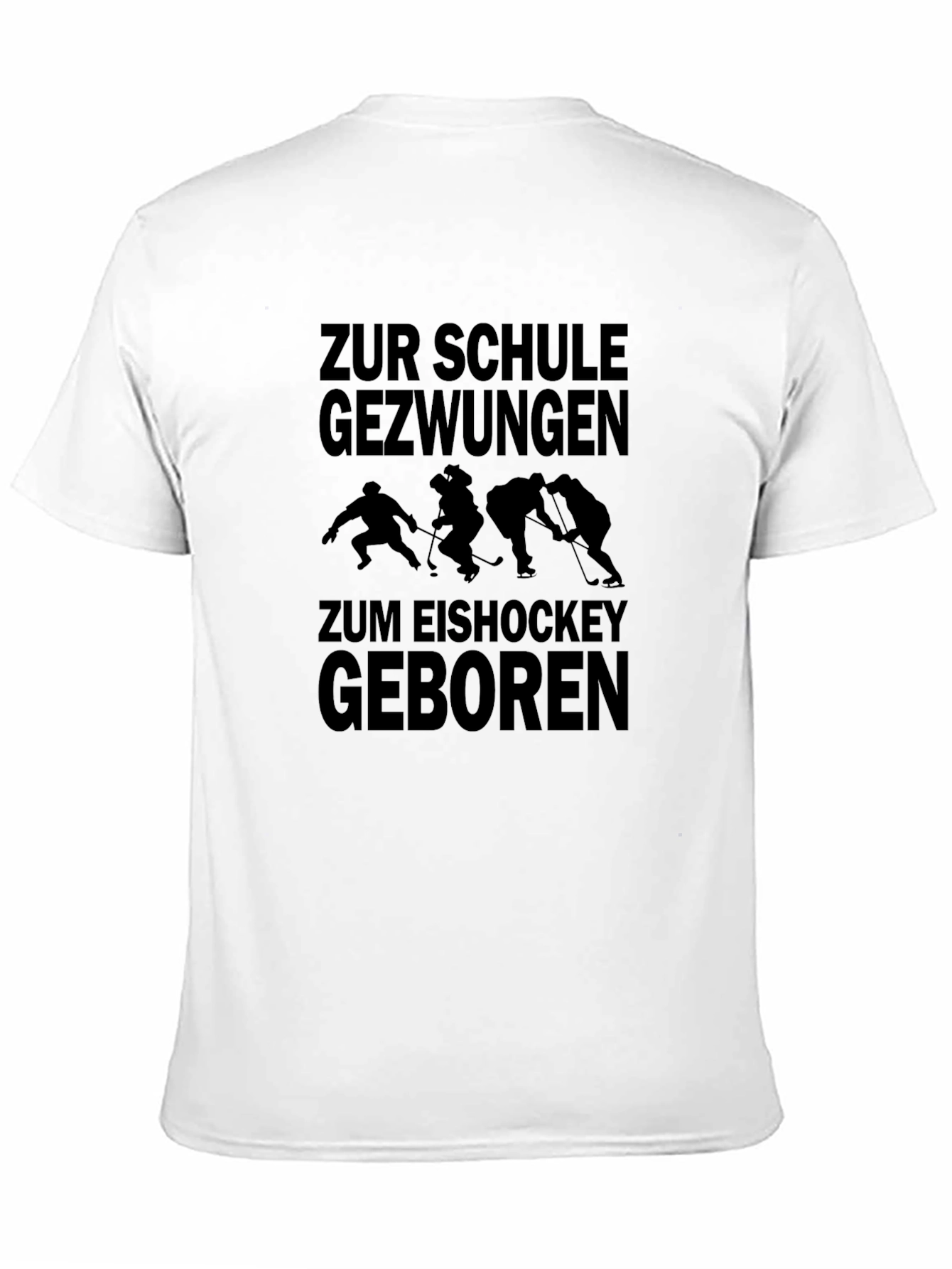 Black Ice Hockey Fan T-Shirt - German Text Design view 11