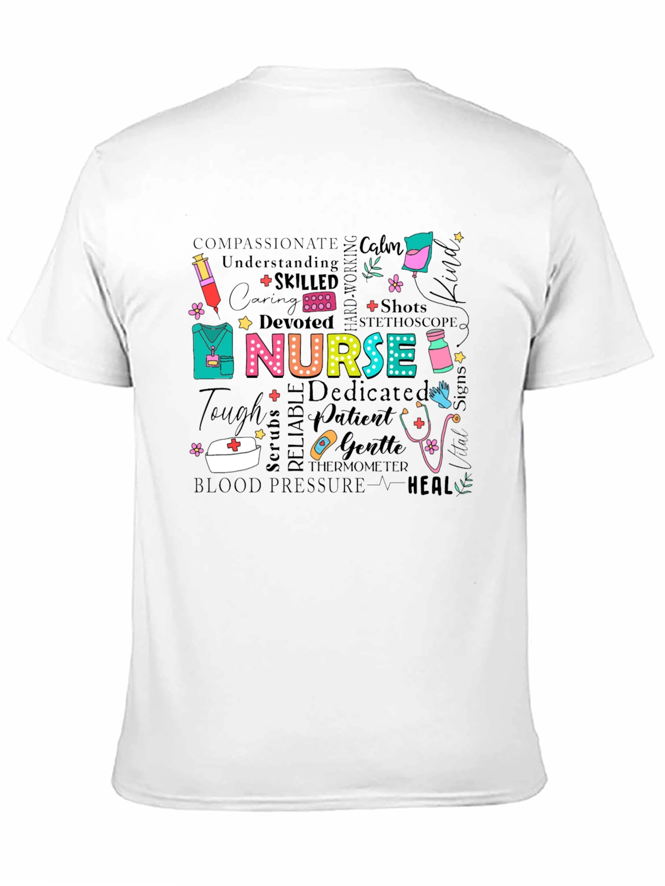 Black Nurse Graphic T-Shirt - Medical Professional Apparel view 11