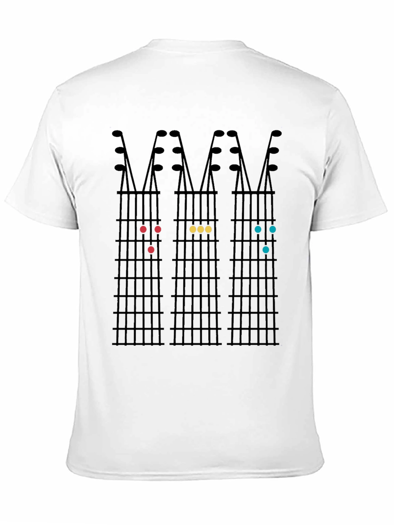 Black Guitar Chord T-Shirt - Music Lover's Tee view 11