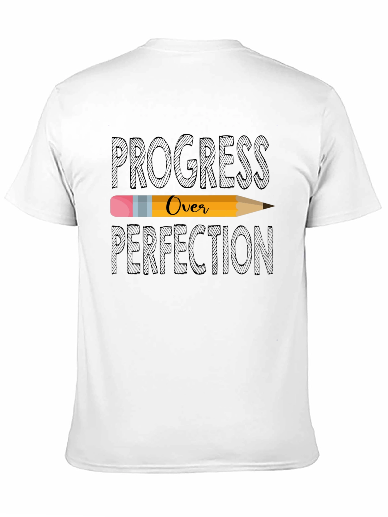 Black Progress Over Perfection Tee view 11
