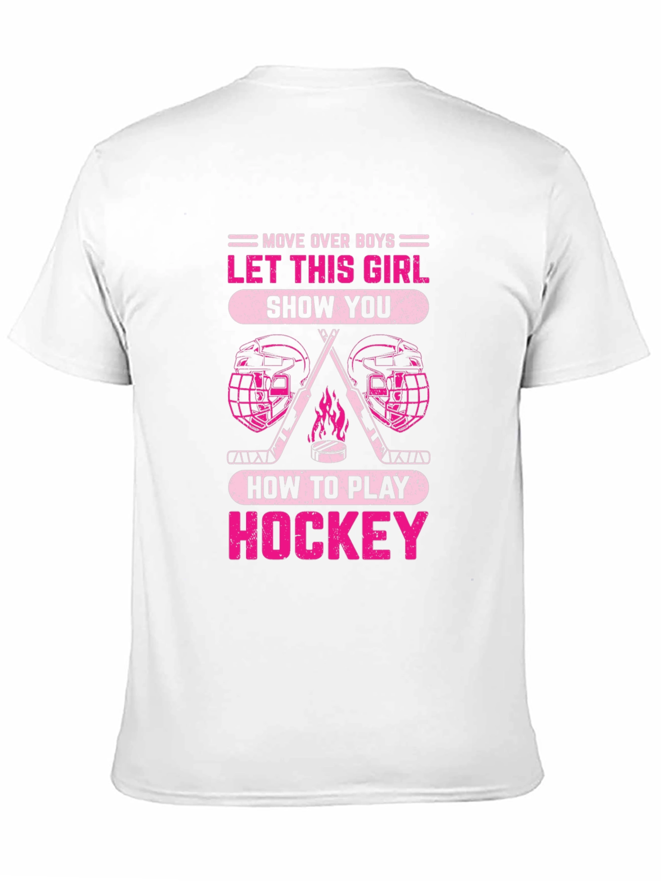 Black Girls Hockey T-Shirt - Move Over Boys! view 11