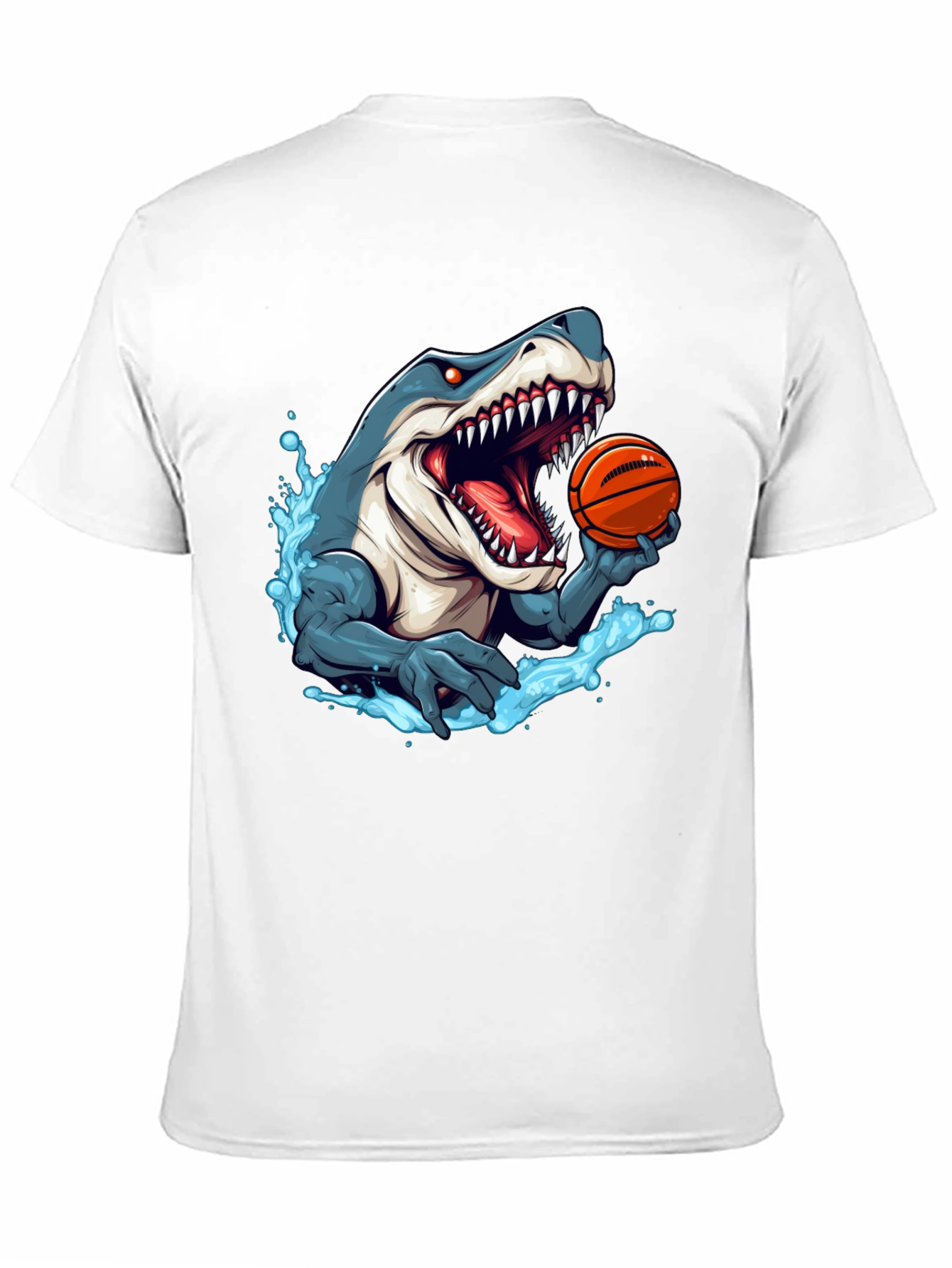 Black Shark Basketball T-Shirt - Men's Graphic Tee view 11