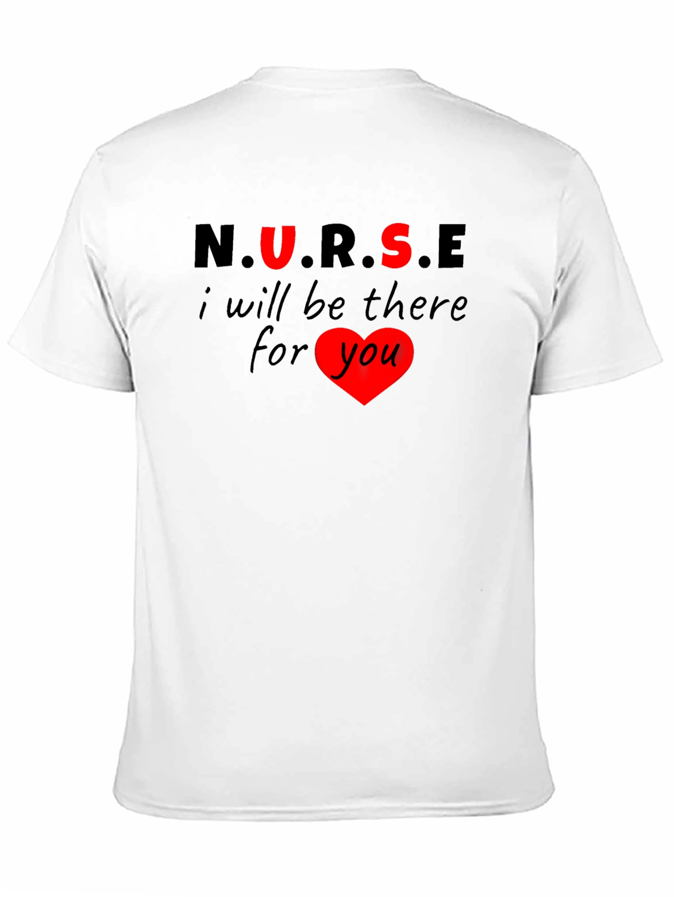 Black Nurse Heartbeat T-Shirt - I Will Be There For You view 11