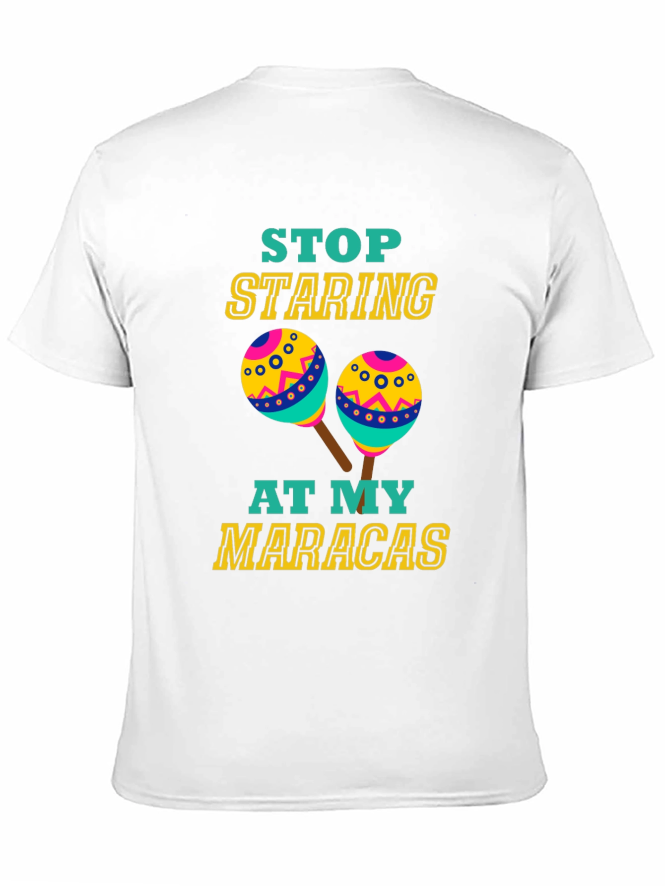 Black Funny Maracas T-Shirt - Stop Staring Graphic Tee view 11