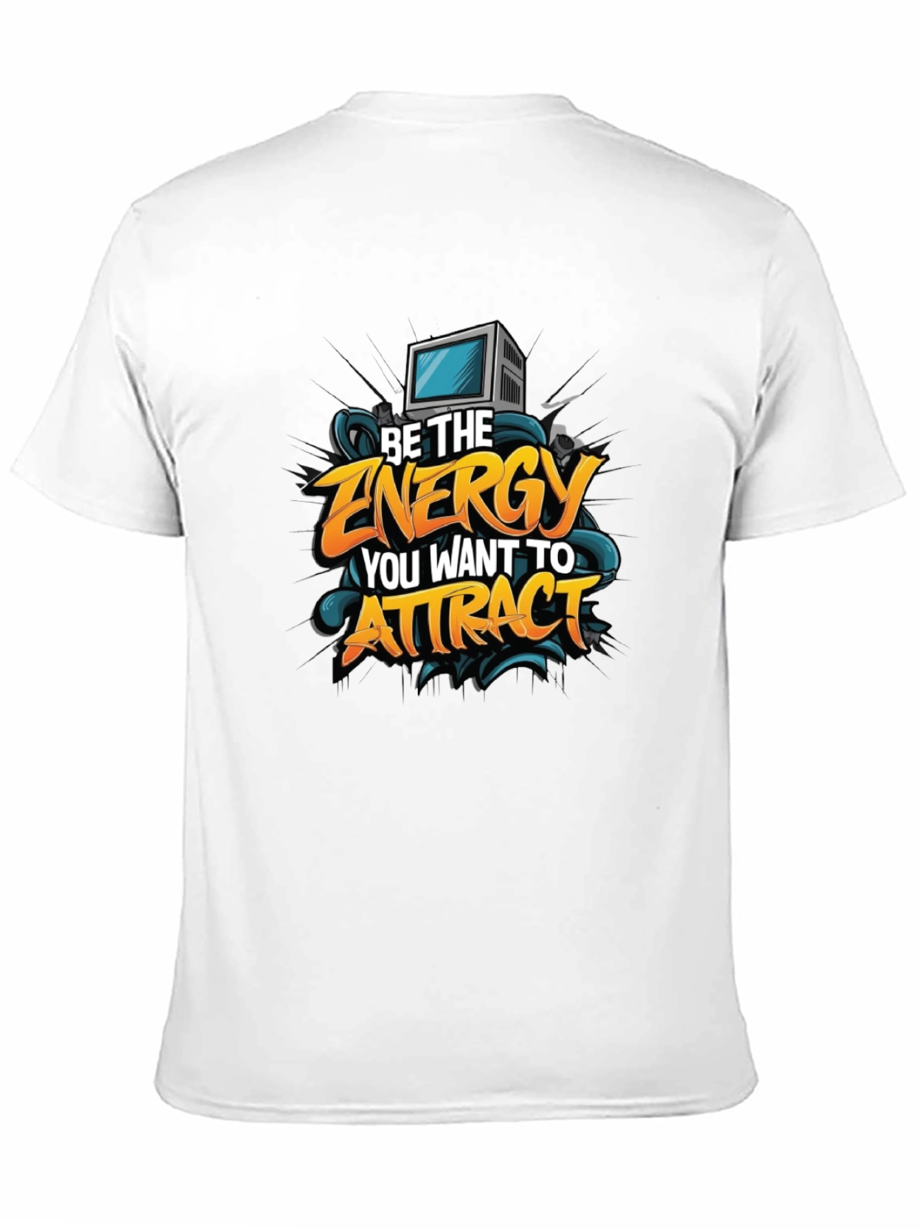 Black Motivational Graphic Tee - "Be The Energy" view 11