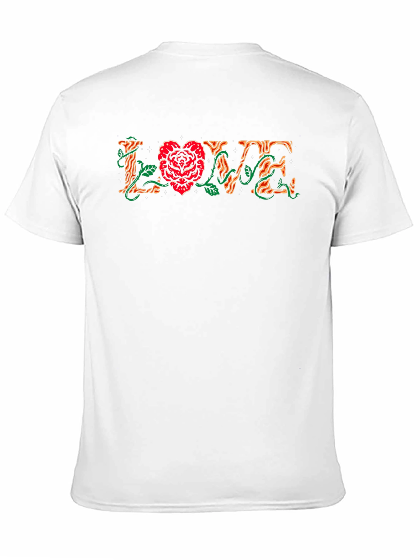 Black Love Rose Graphic Black Tee view 11