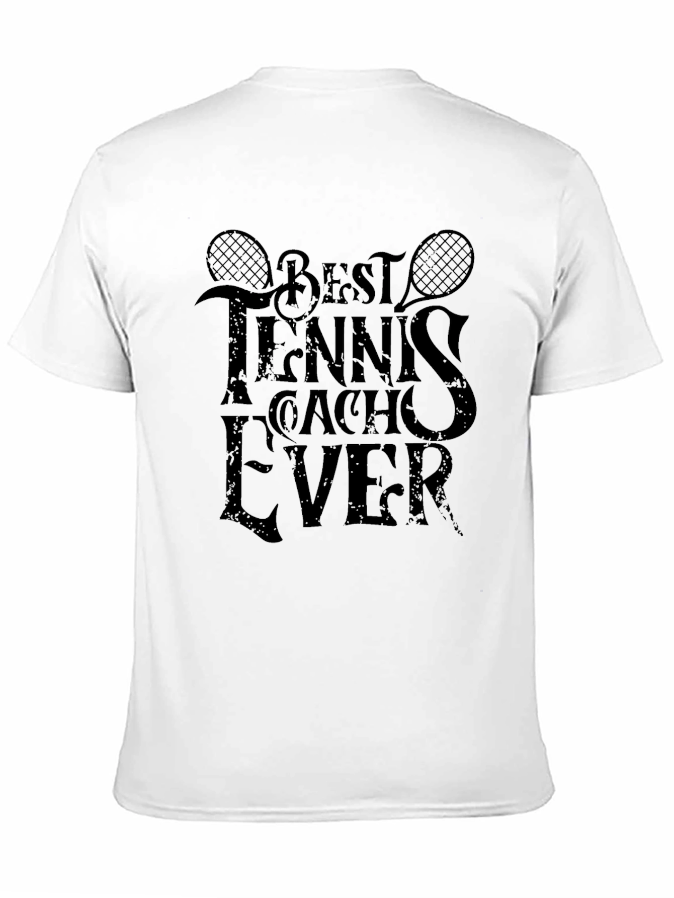 Black Best Tennis Coach Ever Graphic Tee view 11