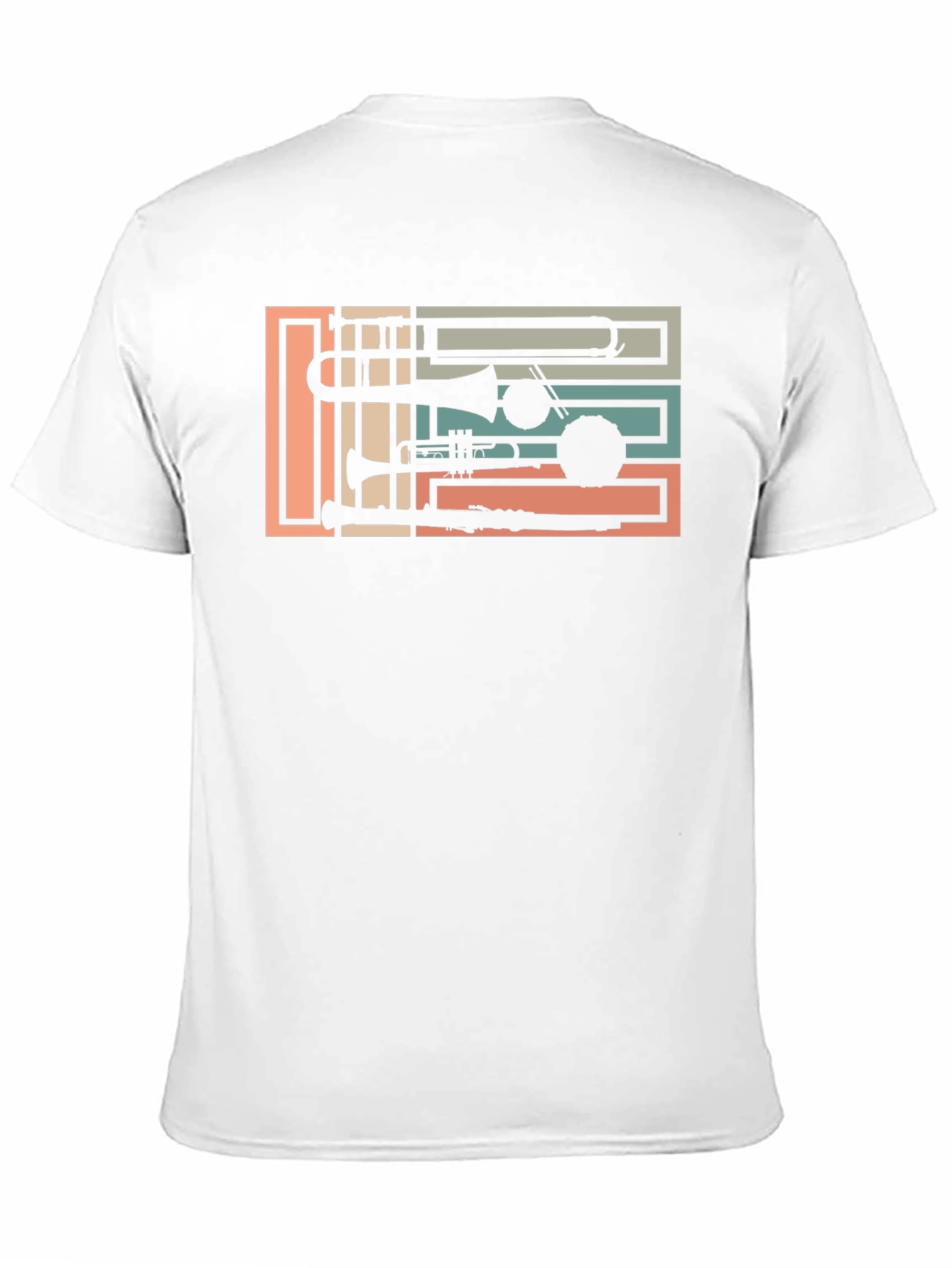 Black Retro Music Instrument Black Graphic Tee view 11