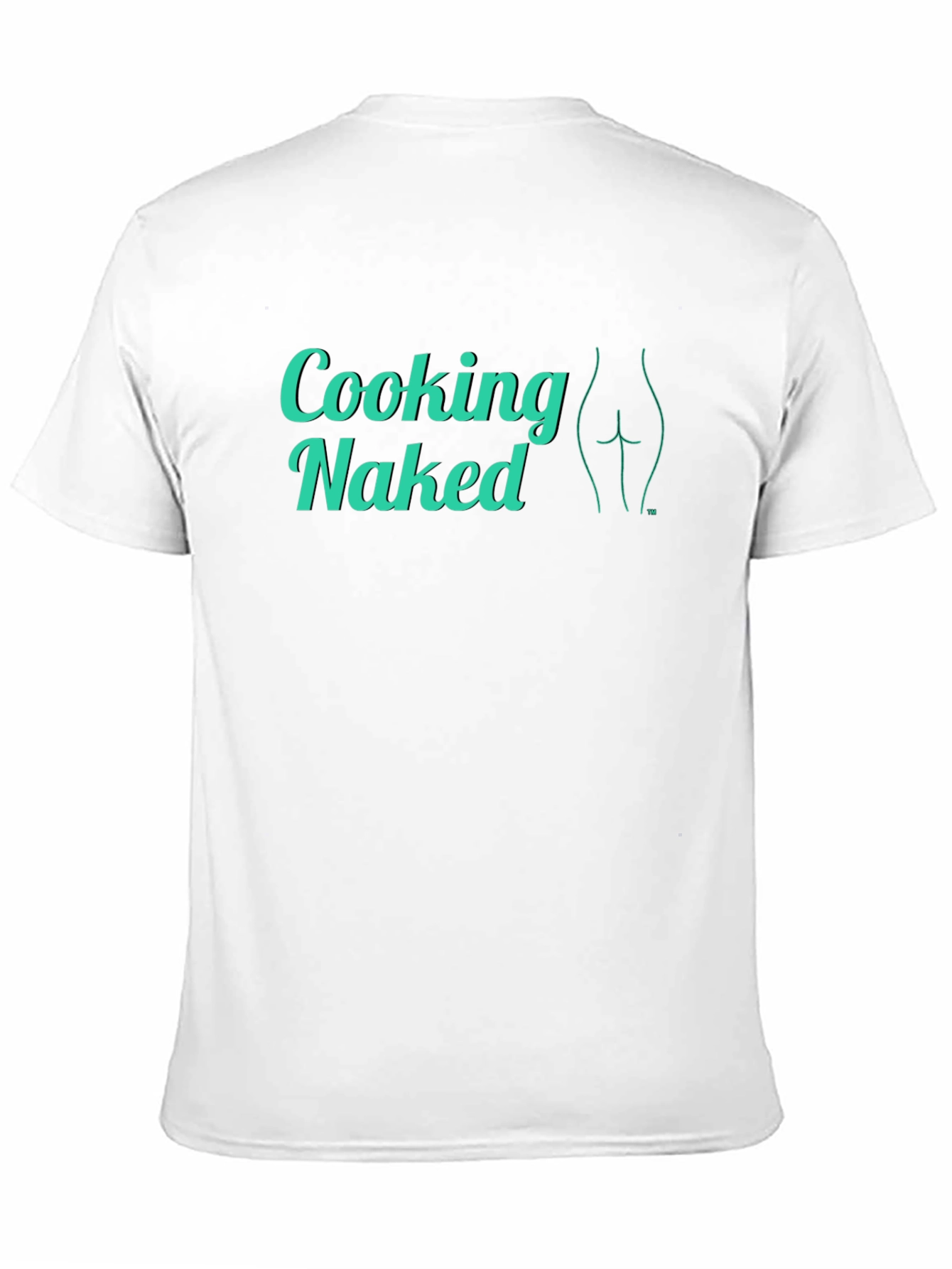 Black Cooking Naked T-Shirt - Cheeky Graphic Tee view 11