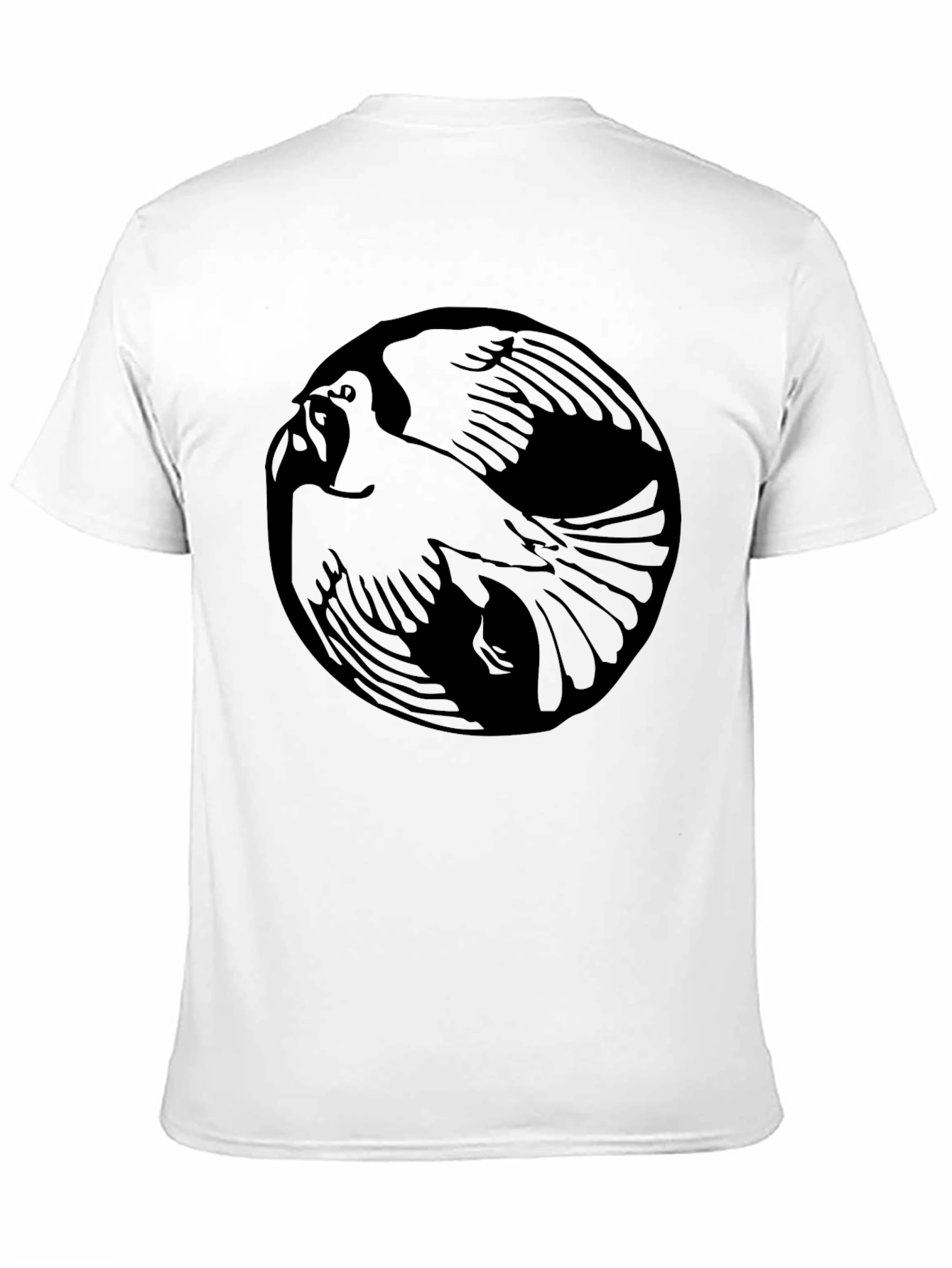 Black Raven Yin Yang Graphic Tee - Black Cotton Blend view 11