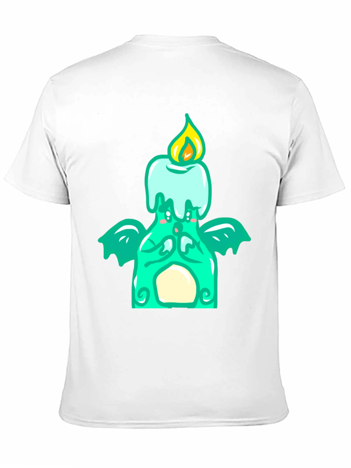 Black Whimsical Candle Dragon Graphic Tee view 11
