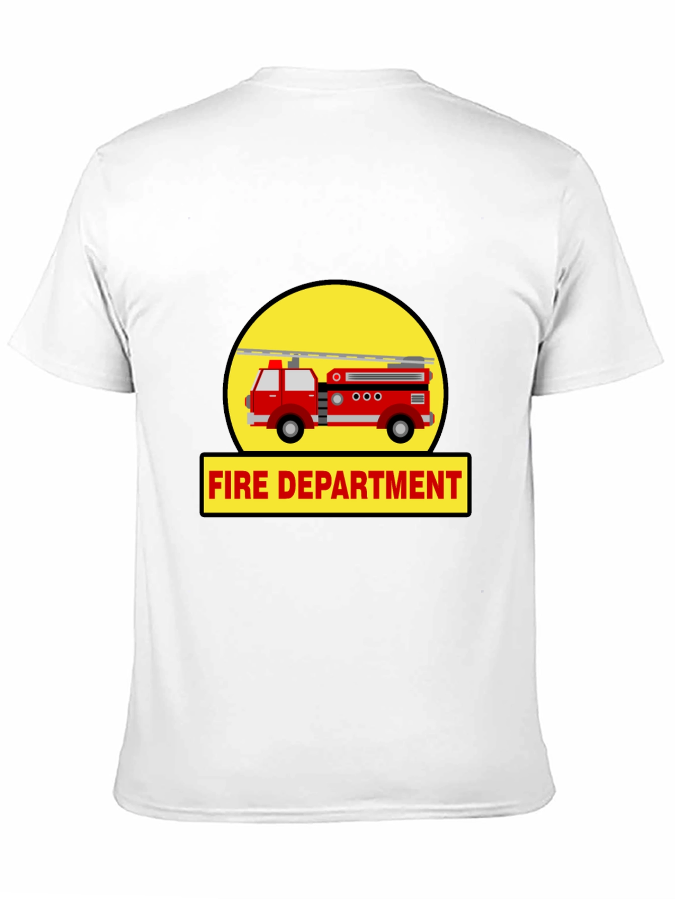 Black Fire Department Truck Graphic Tee view 11