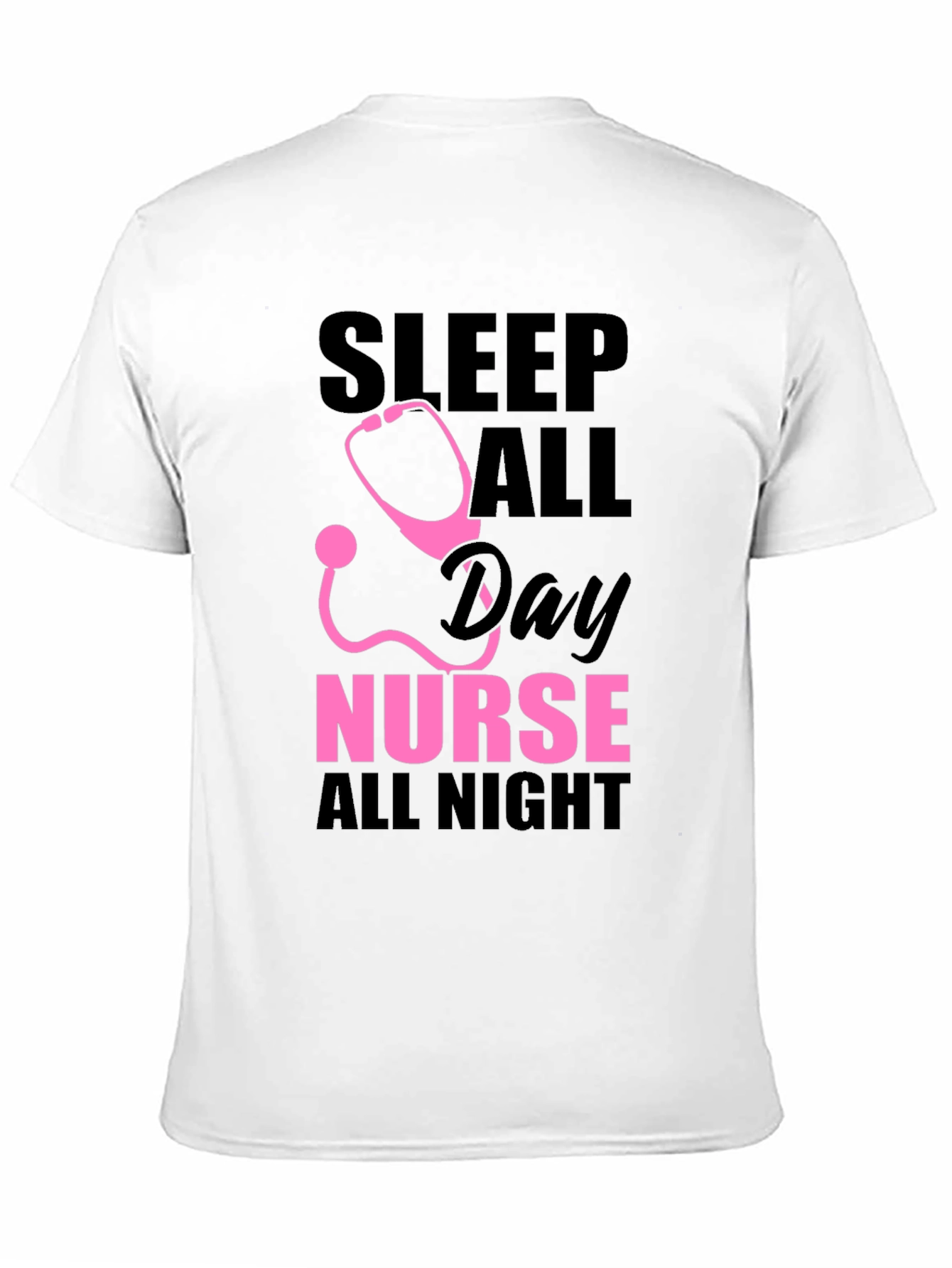 Black Nurse Sleep All Day T-Shirt view 11