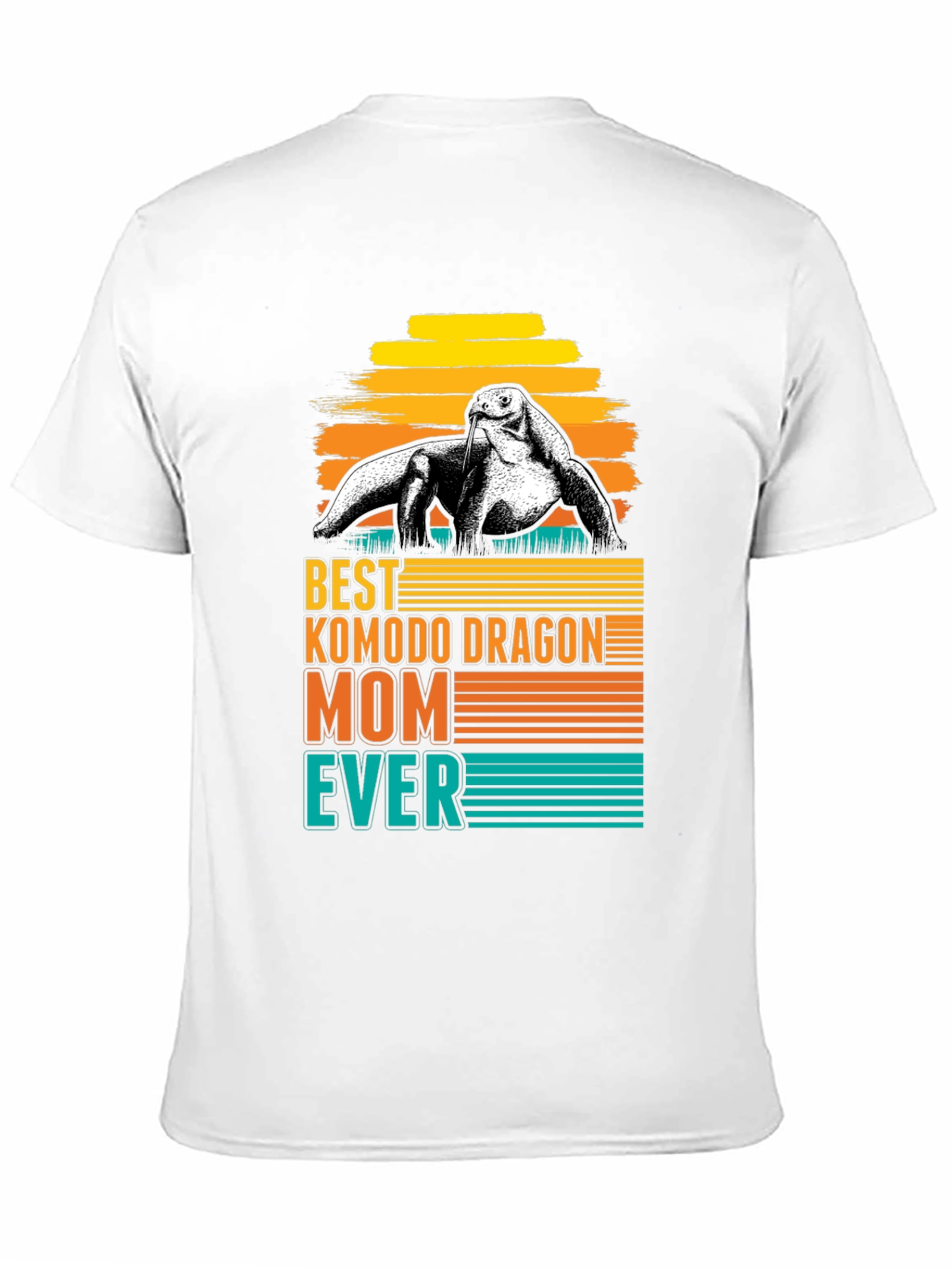 Black Komodo Dragon Mom Ever T-Shirt - Retro Style view 11