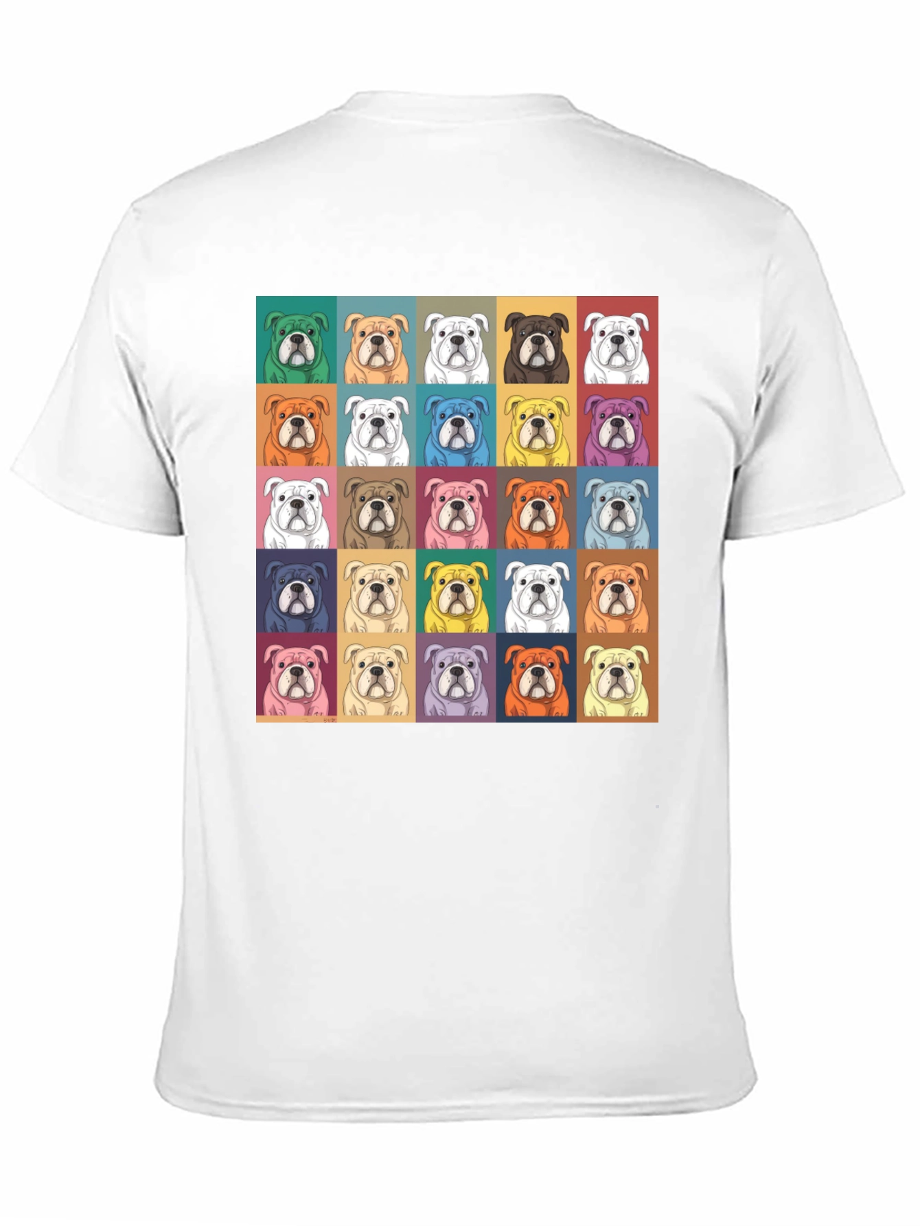 Black Bulldog Pop Art Men's Graphic Tee view 11