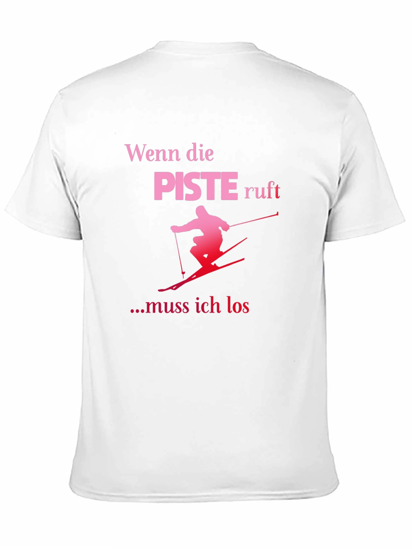 Black Funny Skiing T-Shirt: Wenn die Piste Ruft view 11